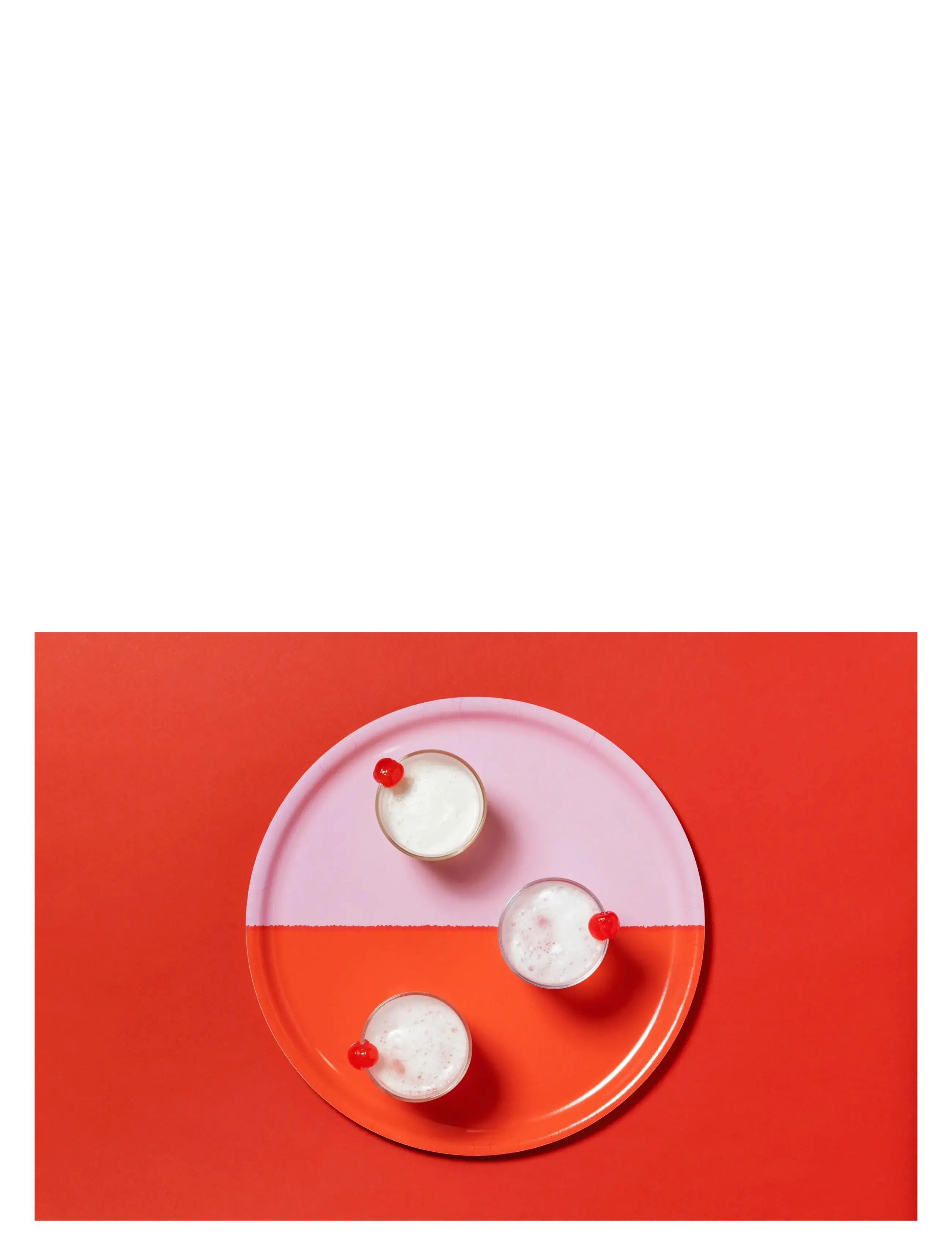 Arabia - Vuokko tray 35cm 2-väri pink-red - tabletts - pink - 2