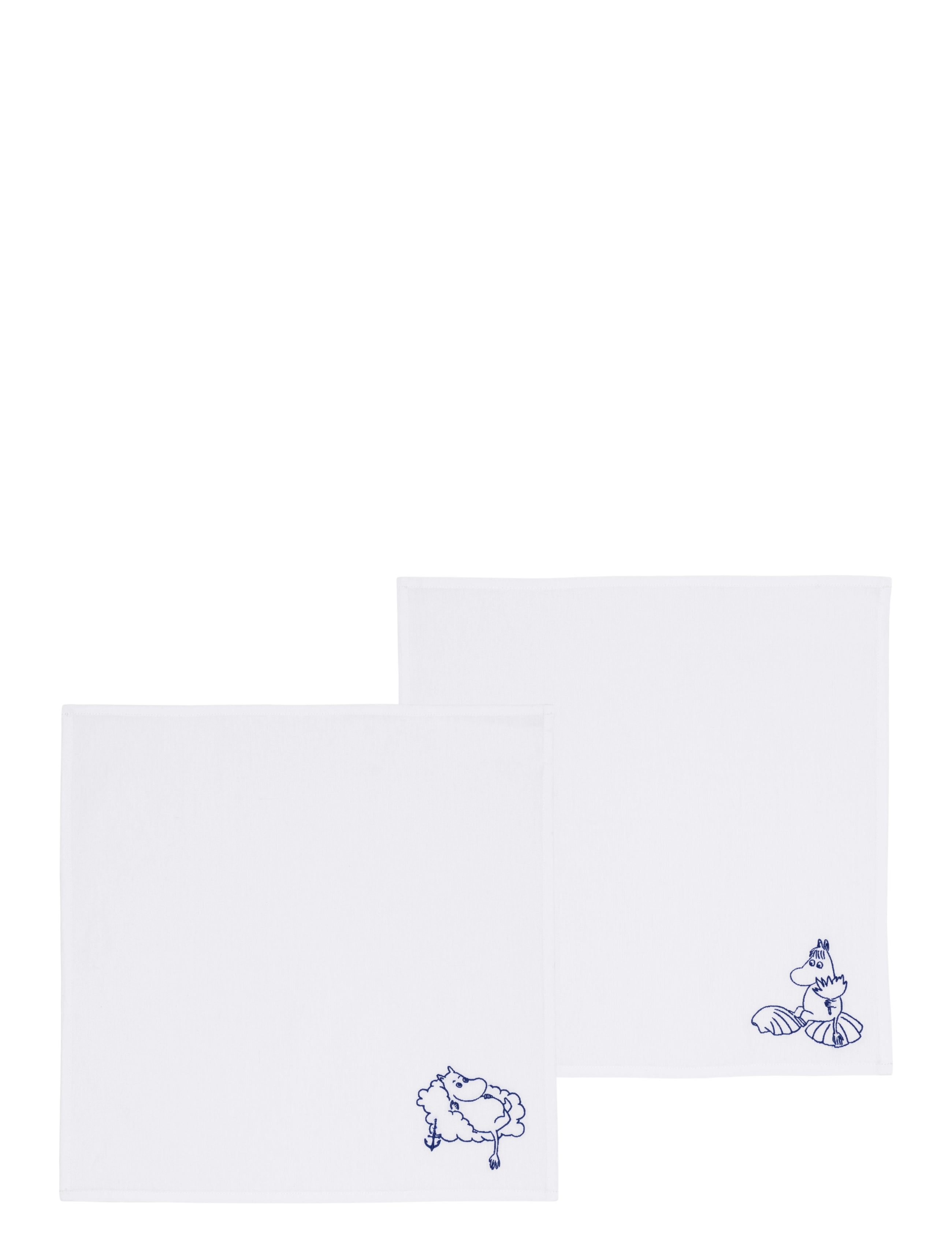 Arabia Moomin Napkins Set Haru Gots, 45X45 cm, White, Servietter > Stofservietter, Unisex