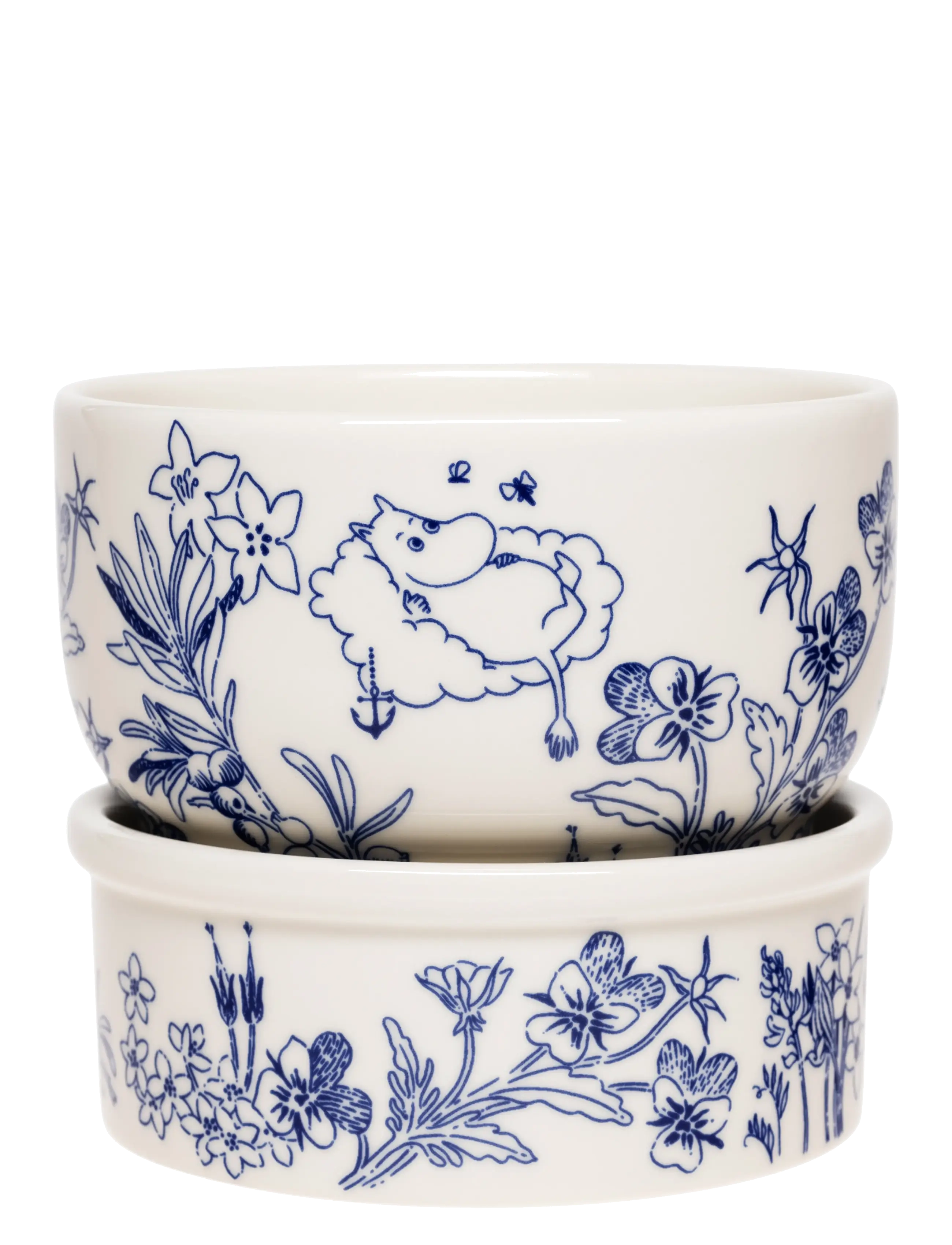 Arabia Moomin Plant Pot 135X120Mm Haru, 13.5X12 cm, Decoration, Blau - Flower Pots, Homeware