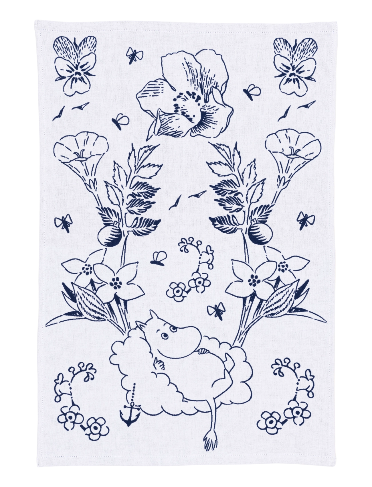 Arabia Moomin Ktn Twl 45X65cm Haru Gots, 45X65 cm, Blue, Køkkentekstiler > Køkkenhåndklæder, Unisex