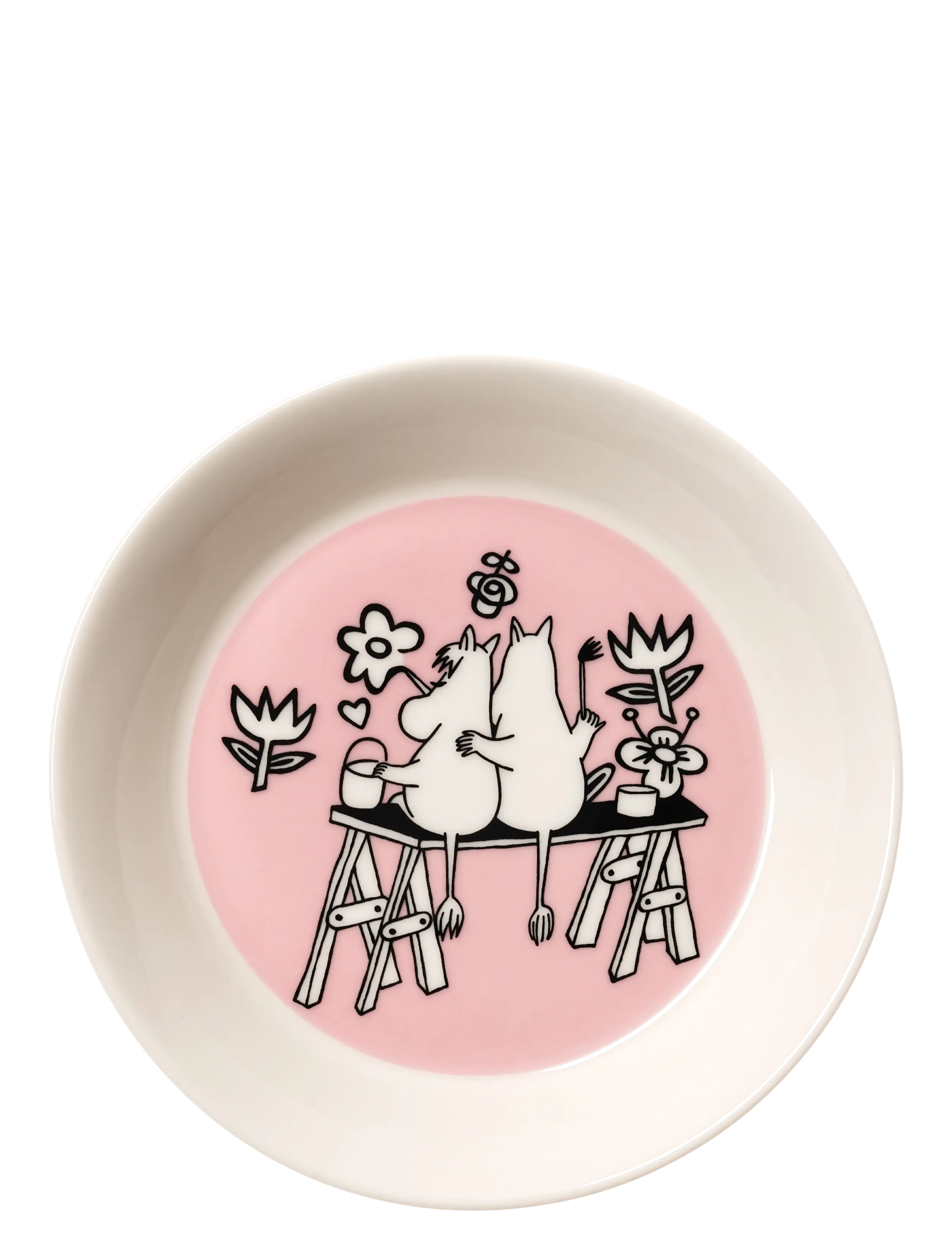 Arabia Moomin saucer 15cm Love 30 - Arabia - PINK / pink/rose
