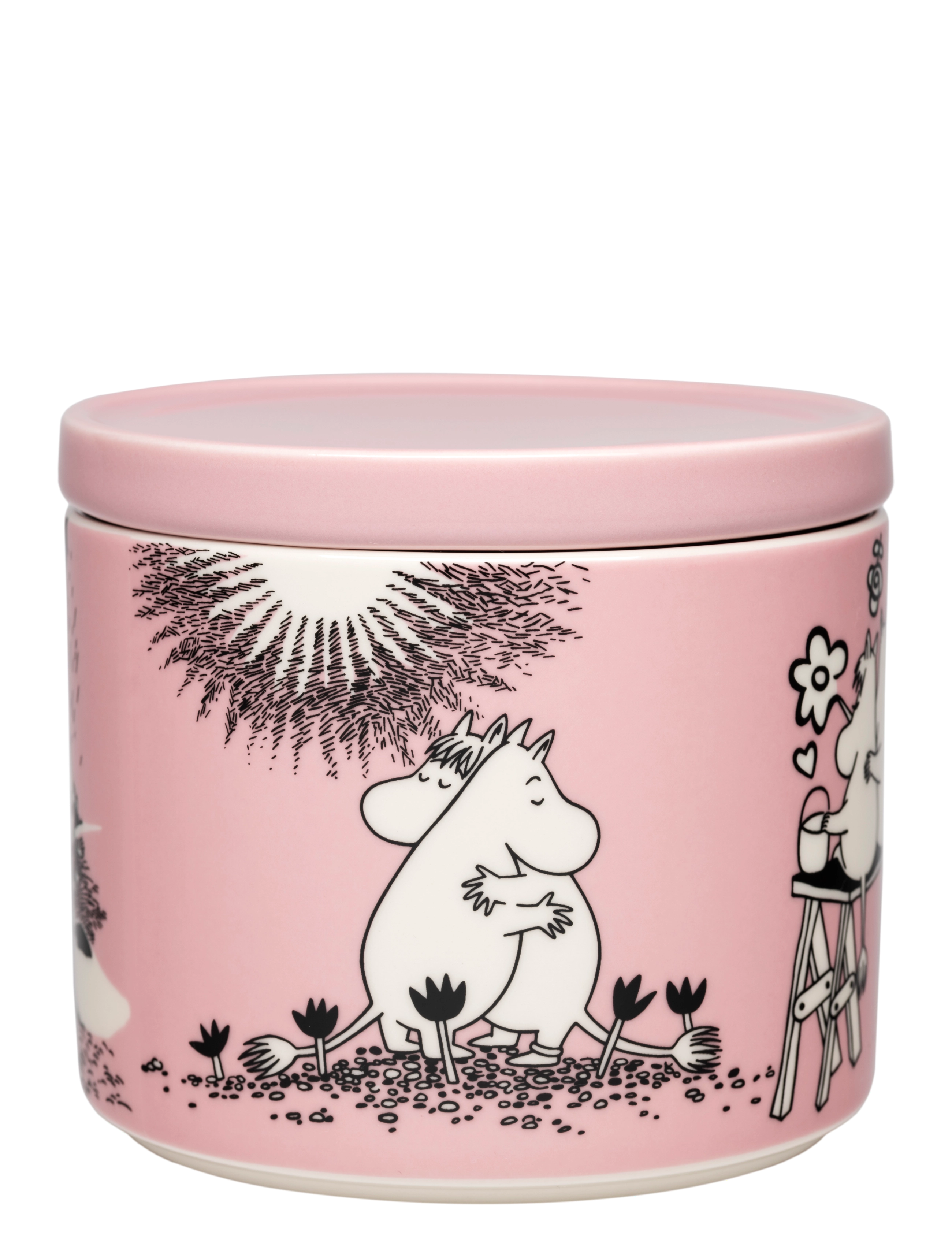 Arabia Moomin Jar 0,7L Love 30, 0.7 L, Pink, Køkkenopbevaring > Køkkenkrukker, Unisex