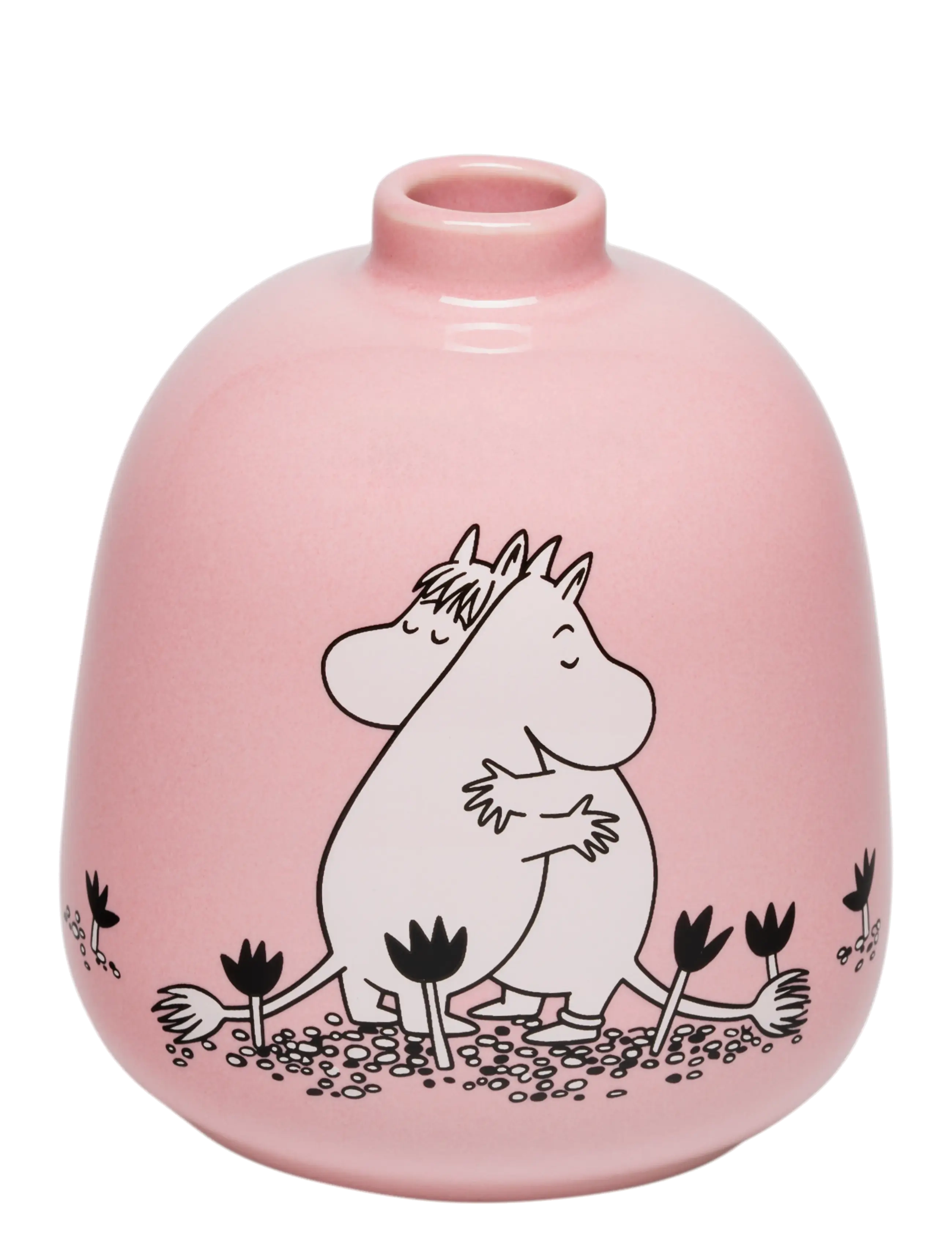 Arabia Moomin Vase 83Mm Love, 8.3 cm, Vases, Rosa - Other Homeware
