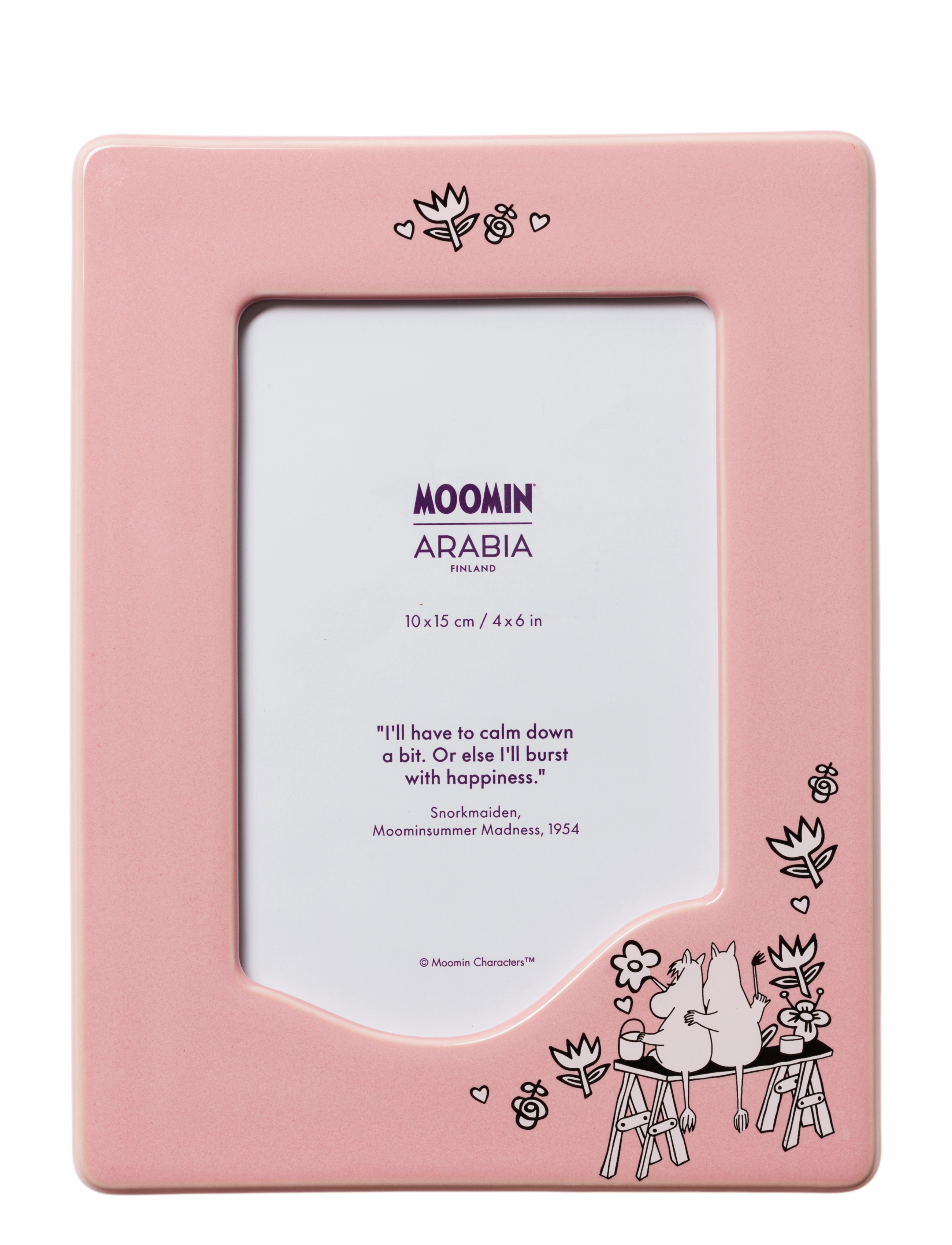 Arabia Moomin Photo Frame 100X150Mm Love, 10X15 cm, Decoration, Rosa - Frames, Homeware