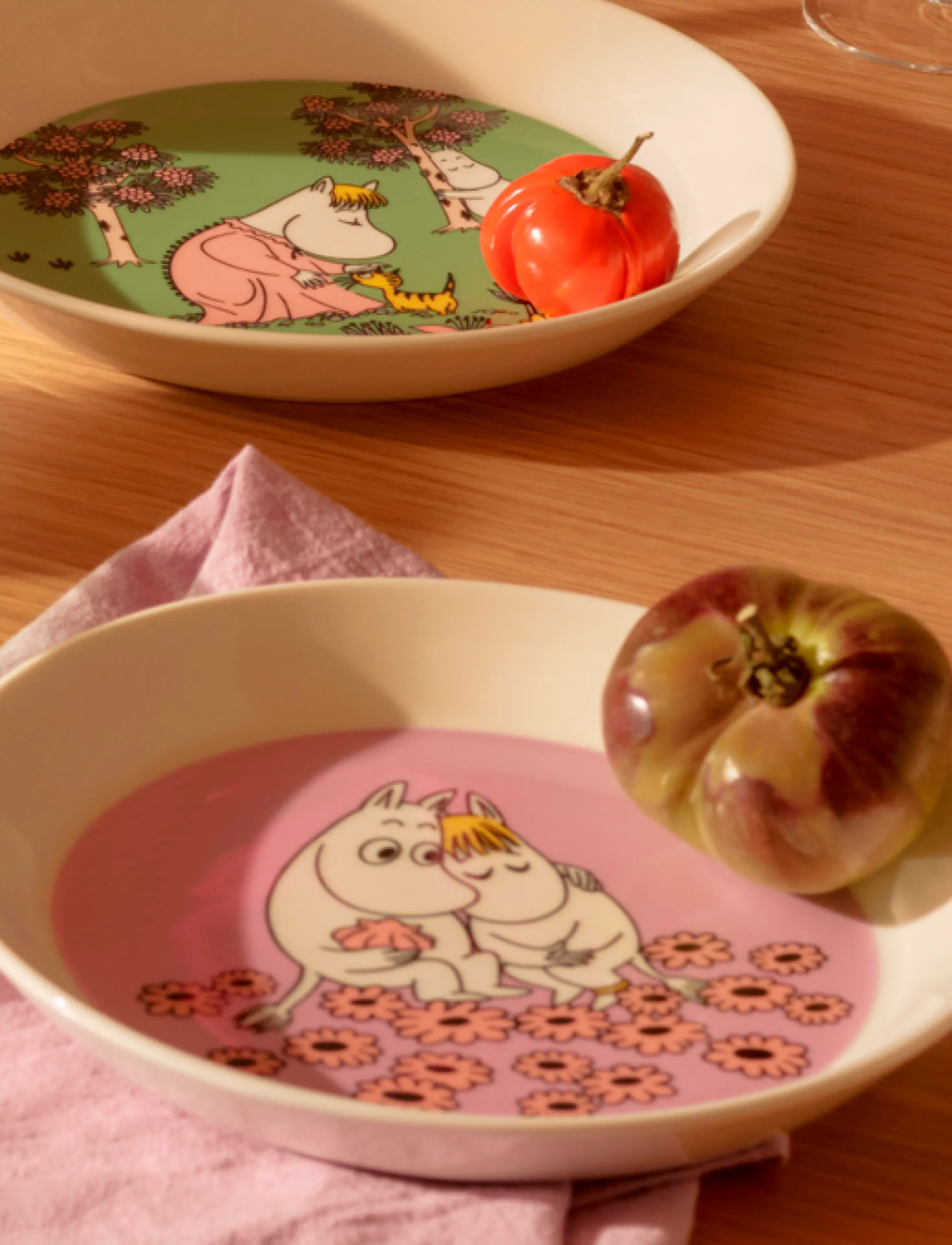 Arabia Moomin Plate 19Cm Loving Care, 19 cm, Plates, Grün - Deep Homeware