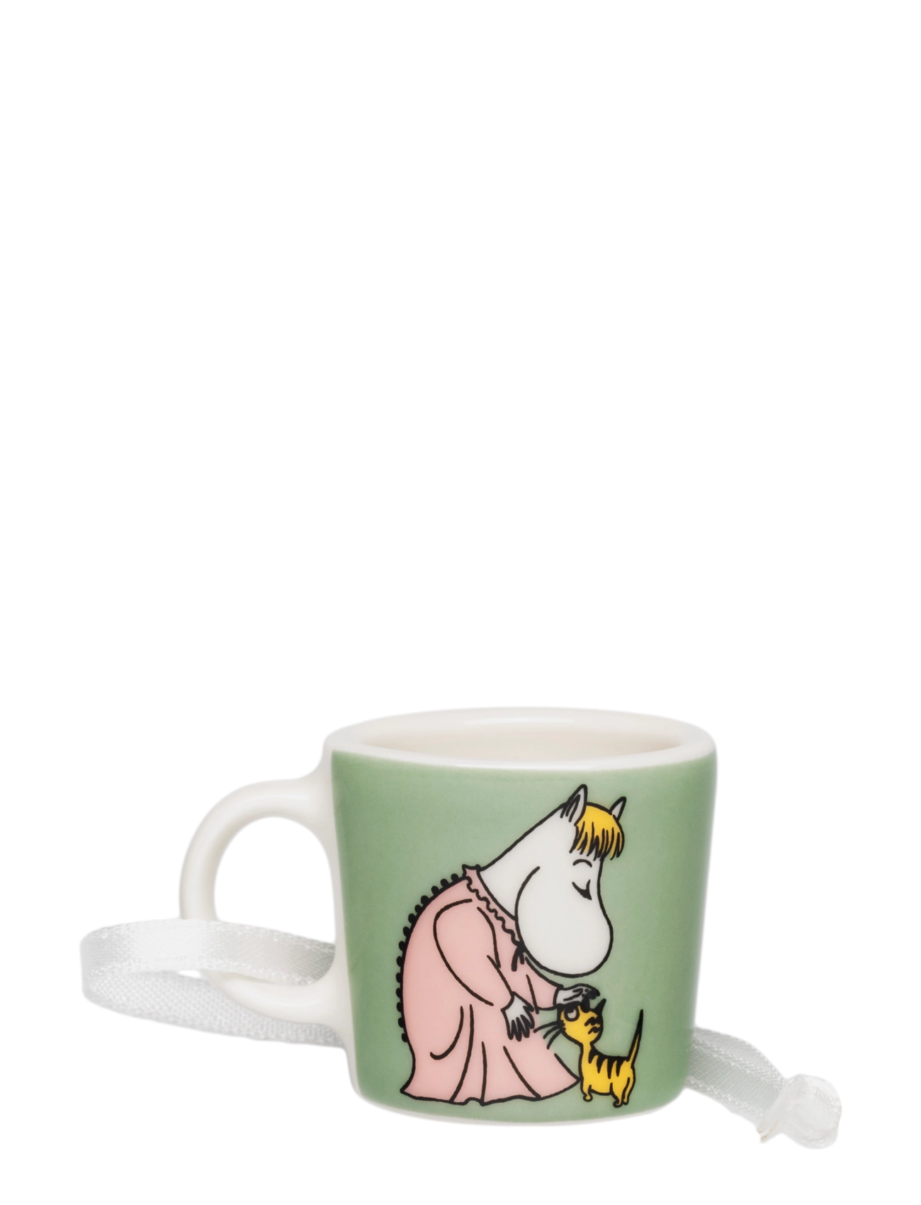 Arabia Moomin Mini Mug Loving Care, Espresso Kop, Grøn, Str: 1.2 CM