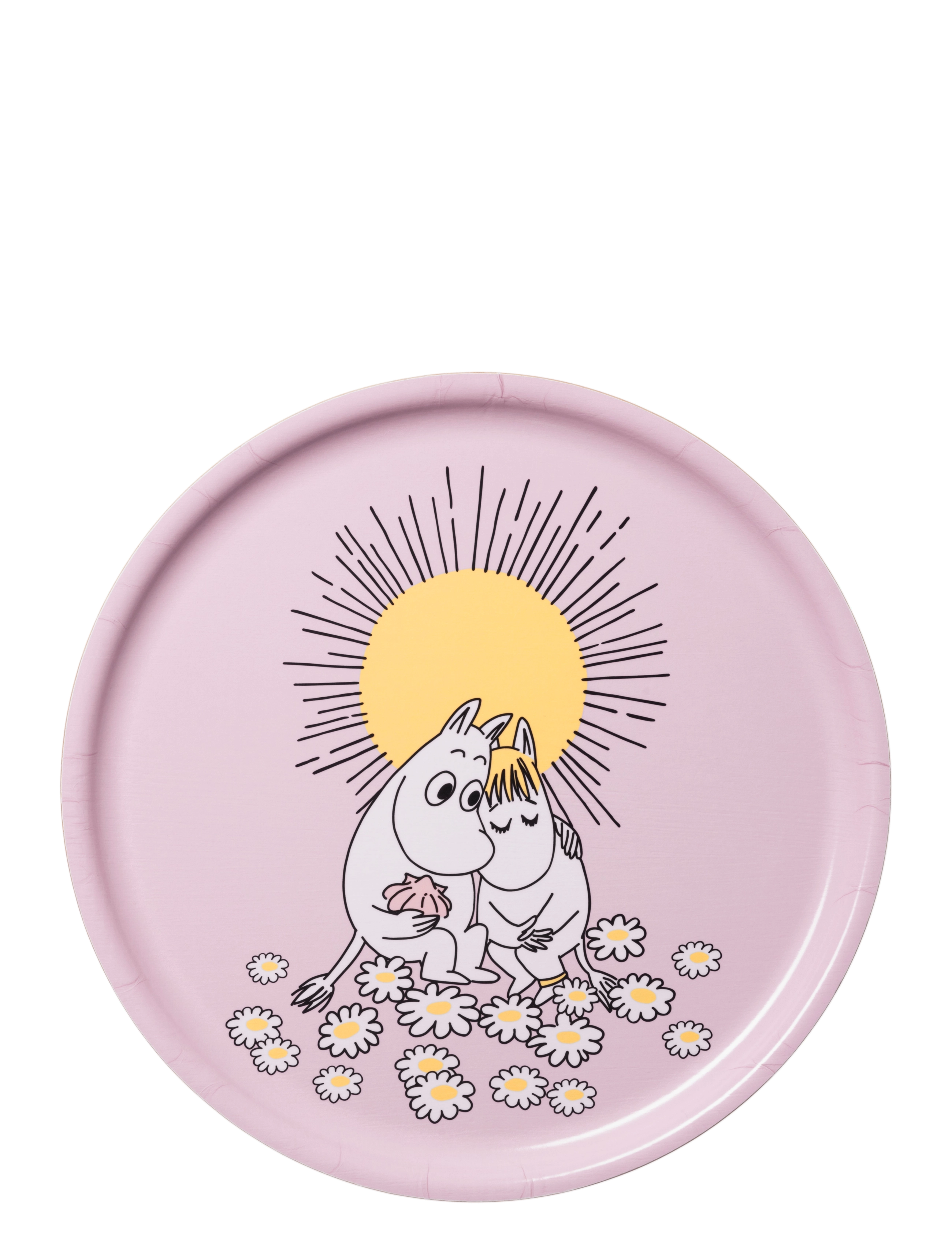 Arabia Moomin Tray 35Cm Sweethearts, 35 cm, Dining & Table Accessories, Rosa - Trays, Homeware