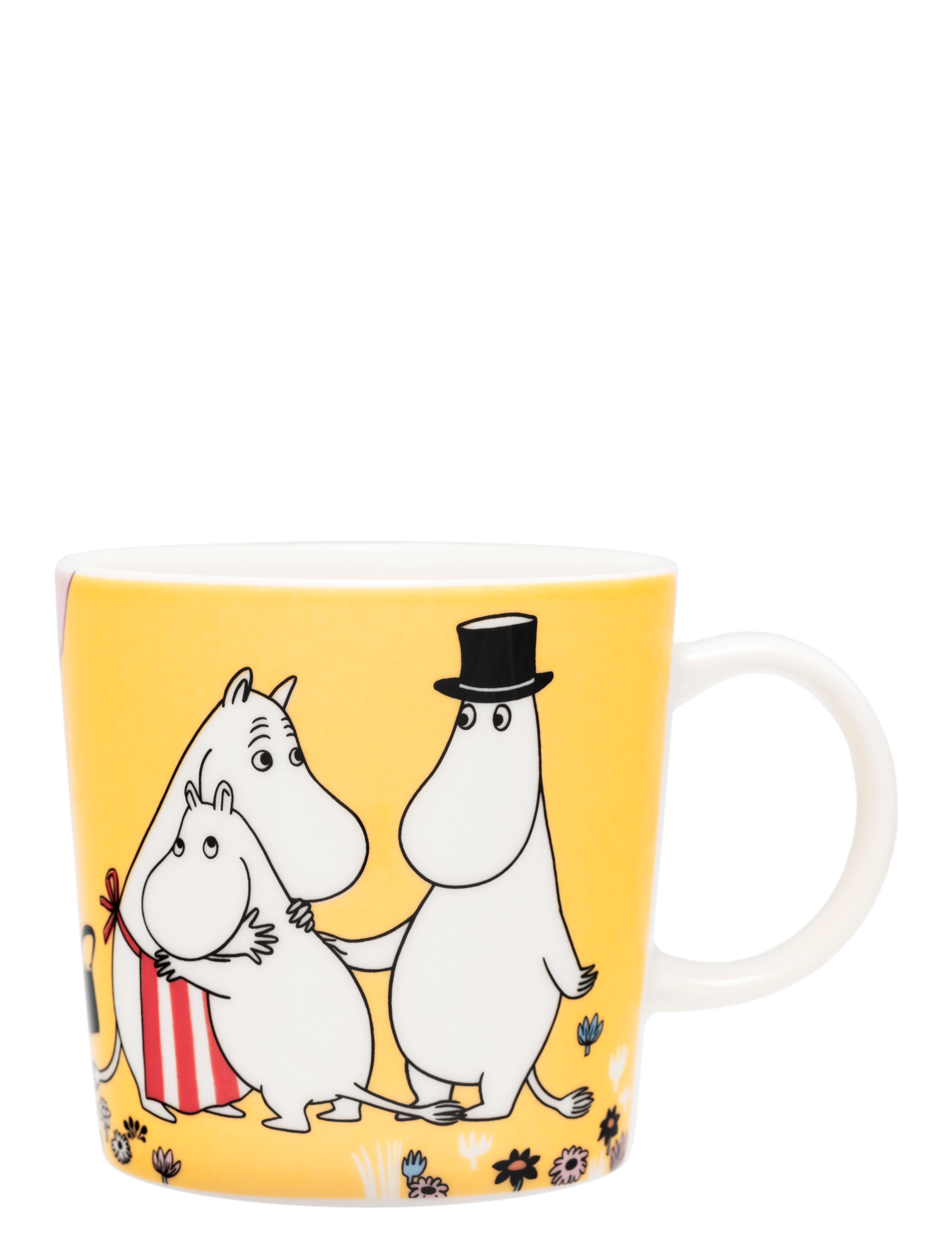 Arabia Moomin Mug 0,3L Family Time, Coffee Kop, Gul, Str: 0.3 L