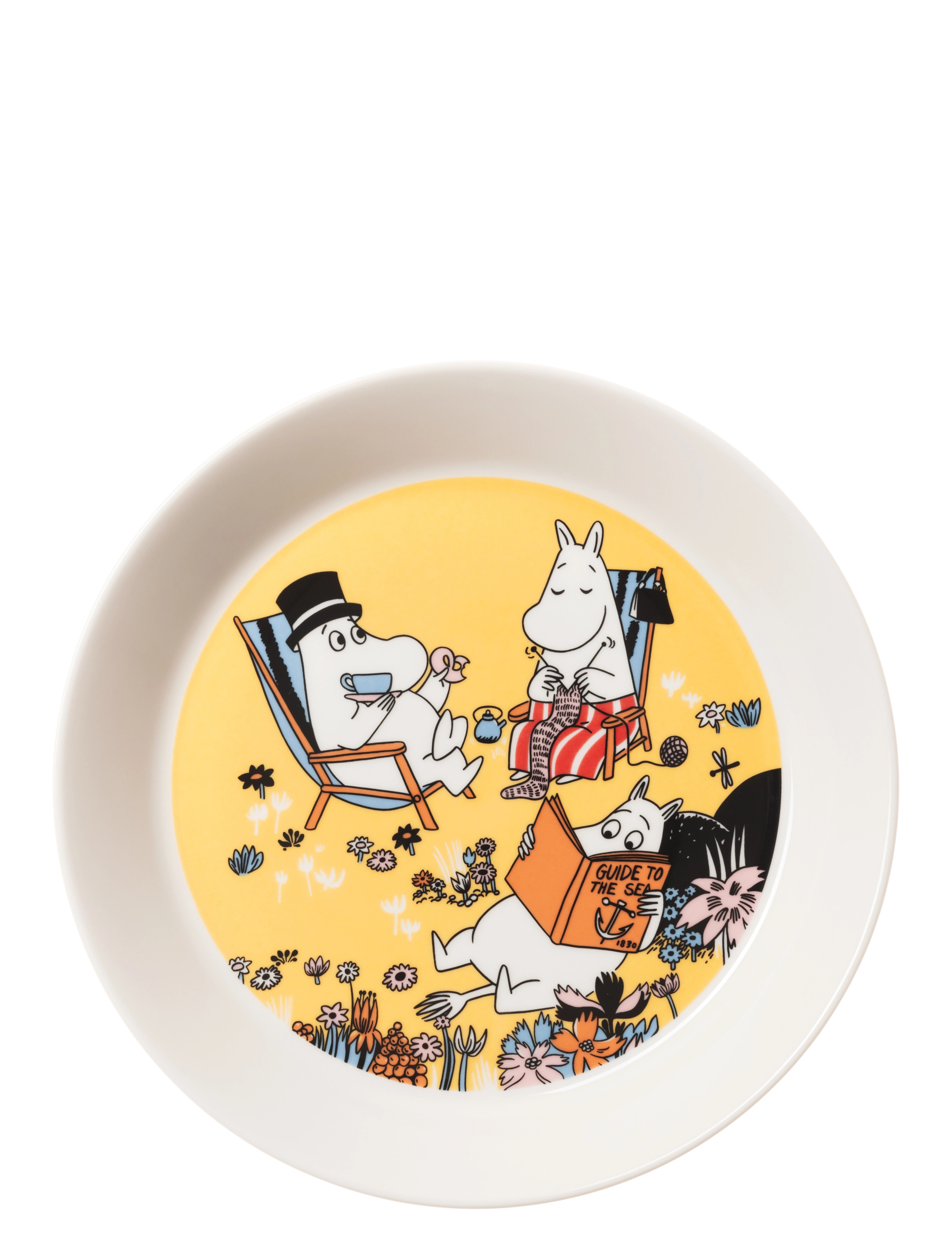Arabia Moomin Plate 19Cm Family Time, 19 cm, Plates, Gelb - Deep Homeware