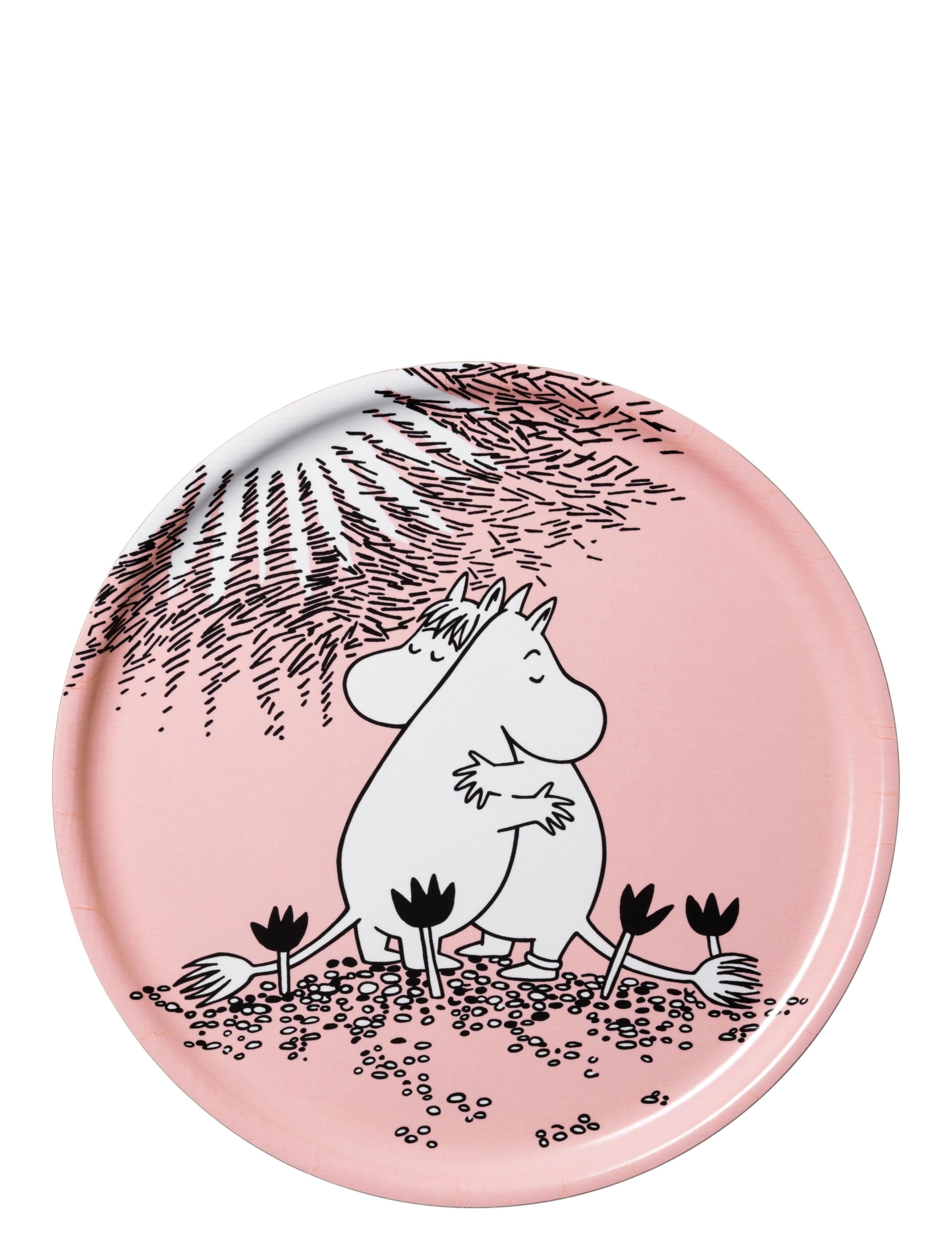 Arabia Moomin Tray 35Cm Love, 35 cm, Dining & Table Accessories, Rosa - Trays, Homeware