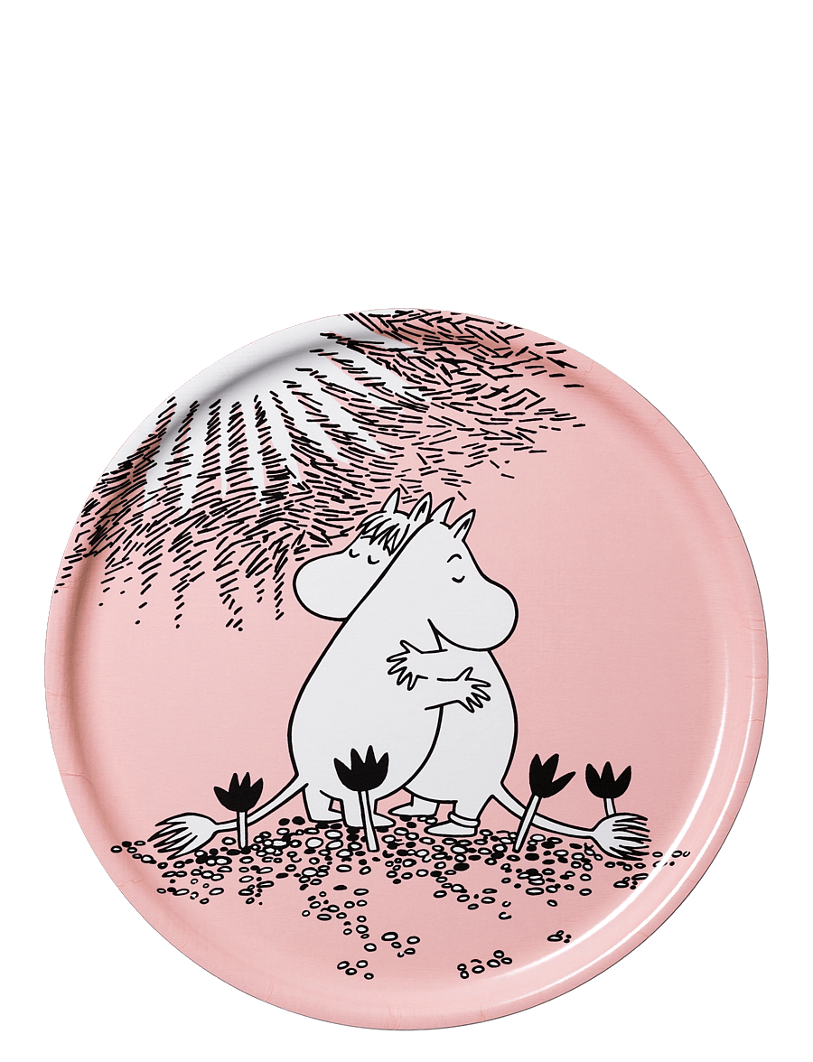 Arabia - Moomin tray 35cm Love - tabletts - pink - 0