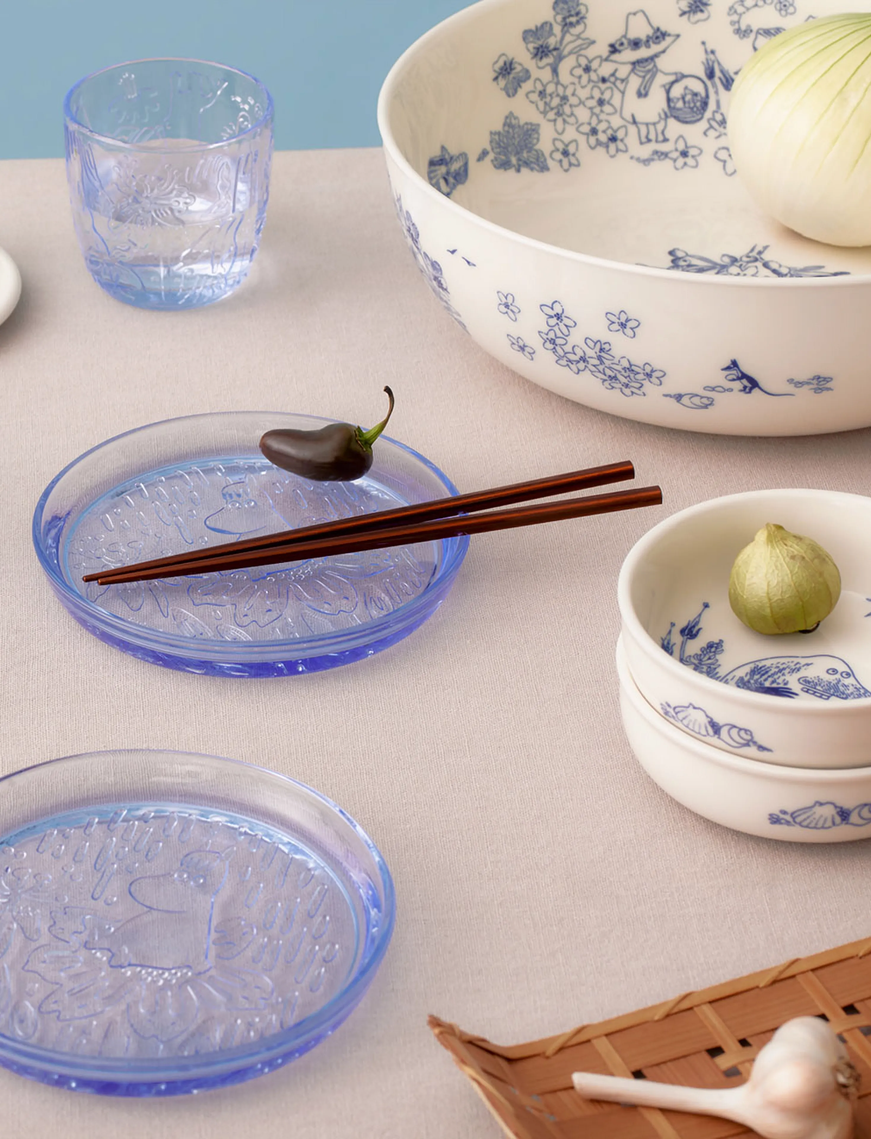 Arabia Moomin Serving Bowl 28Cm Haru, 28 cm, Bowls & Dishes, Blau - Bowls, Homeware