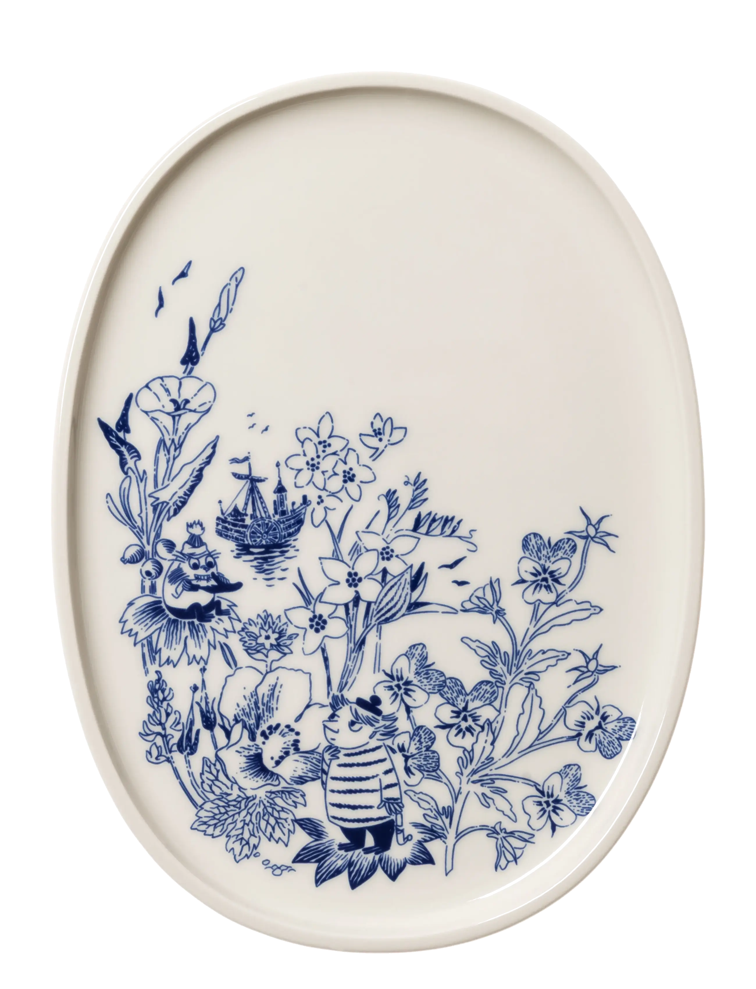 Arabia Moomin Serving Plate 17Cm Haru Too-Ticky, Serveringsfad, Blå, Str: 17 CM