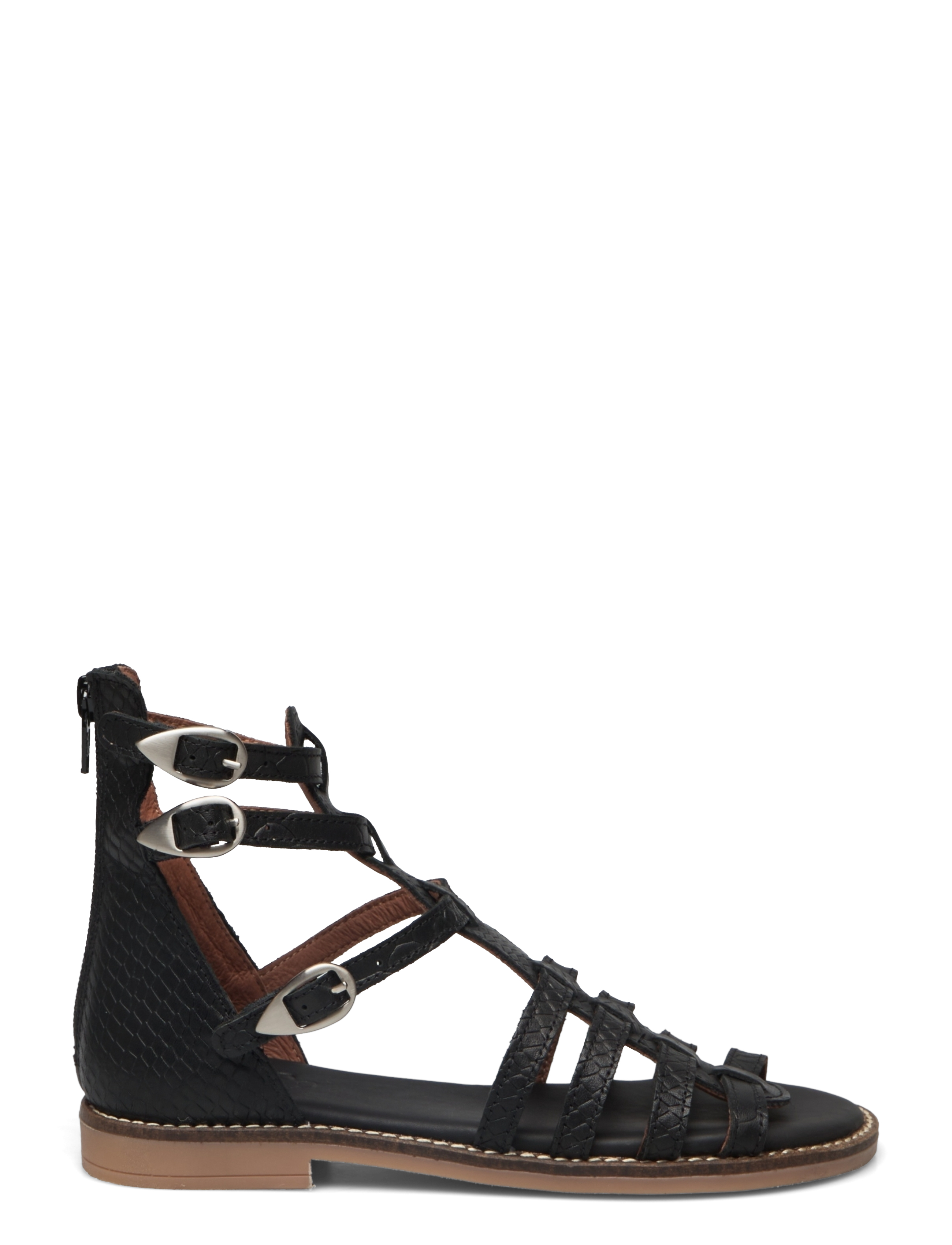 Arauto RAP - HAND MADE OPEN SANDAL - sommarfynd - black croco - 1