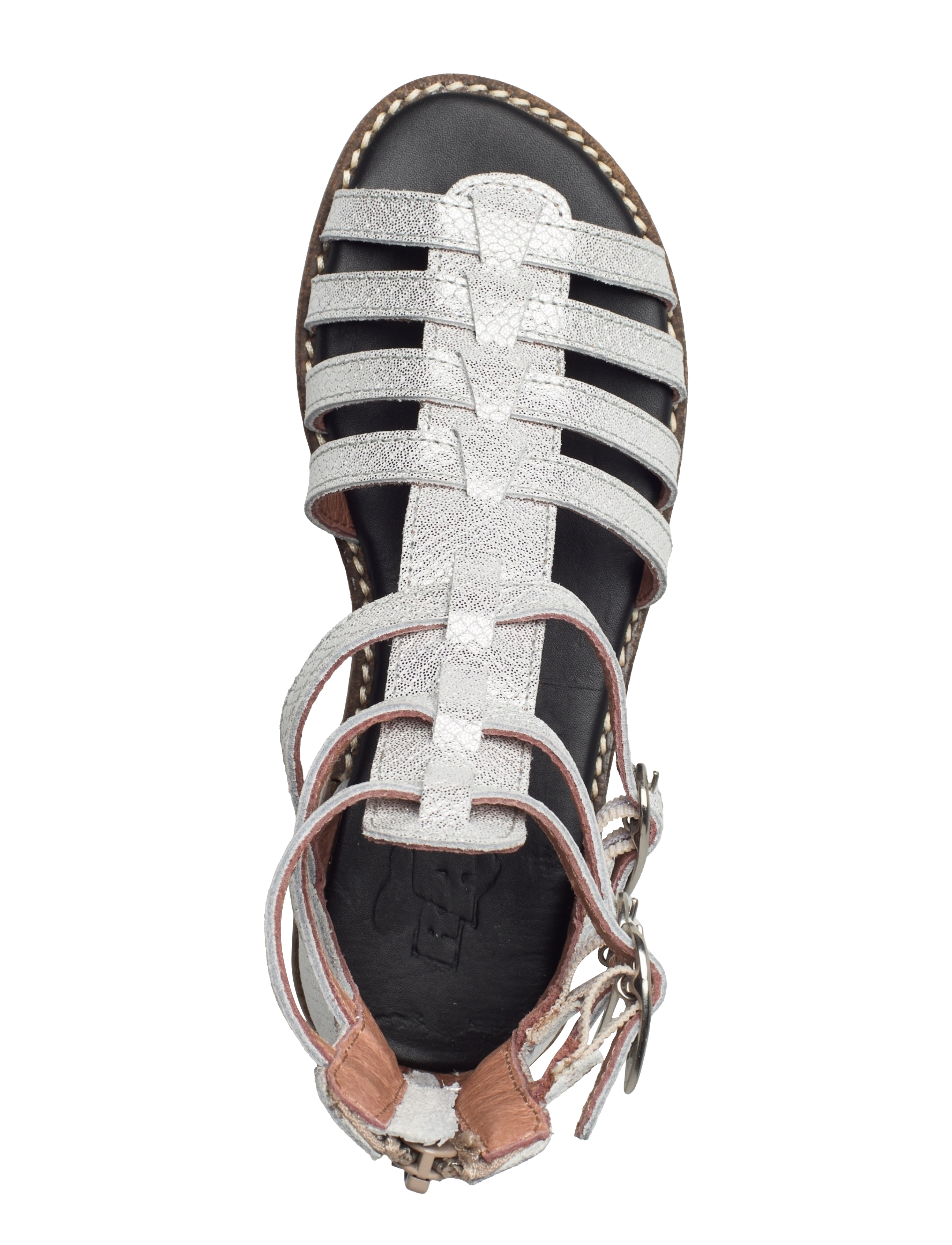 Arauto RAP - HAND MADE OPEN SANDAL - fødselsdagsgaver - silver snake - 3