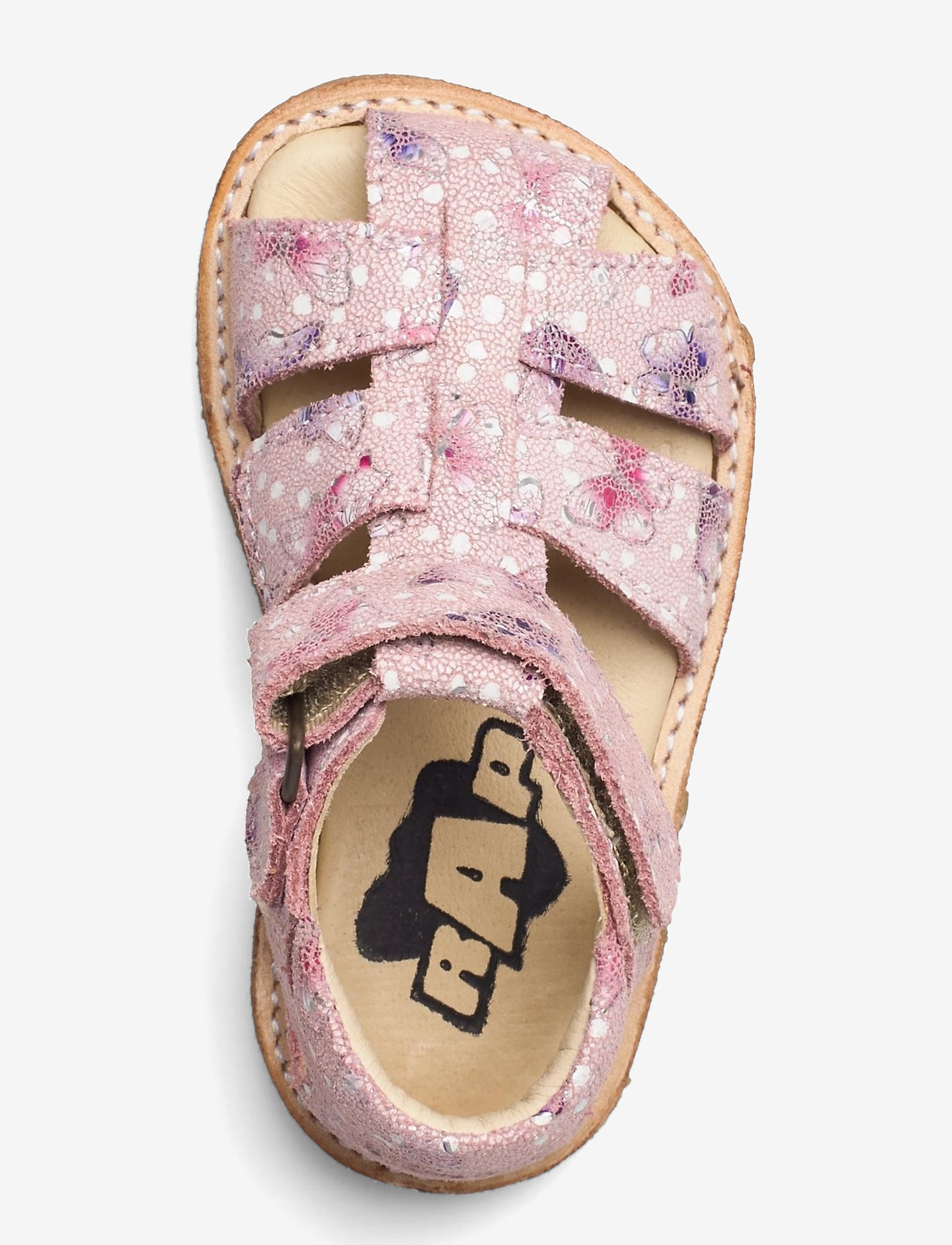 Arauto RAP - ECOLOGICAL HAND MADE Closed Sandal, Medium fit - peach butterfly - 3