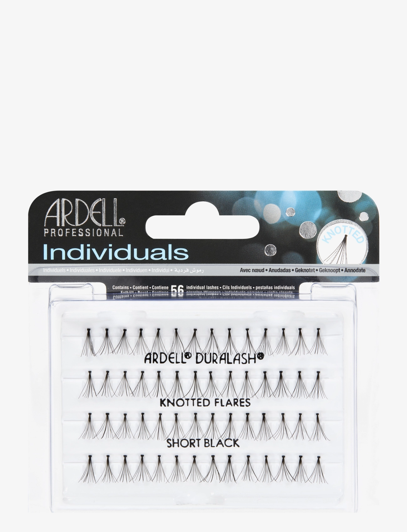 Ardell Individual Knotted Flare Short, Vippe, Sort, Str: ONE SIZE