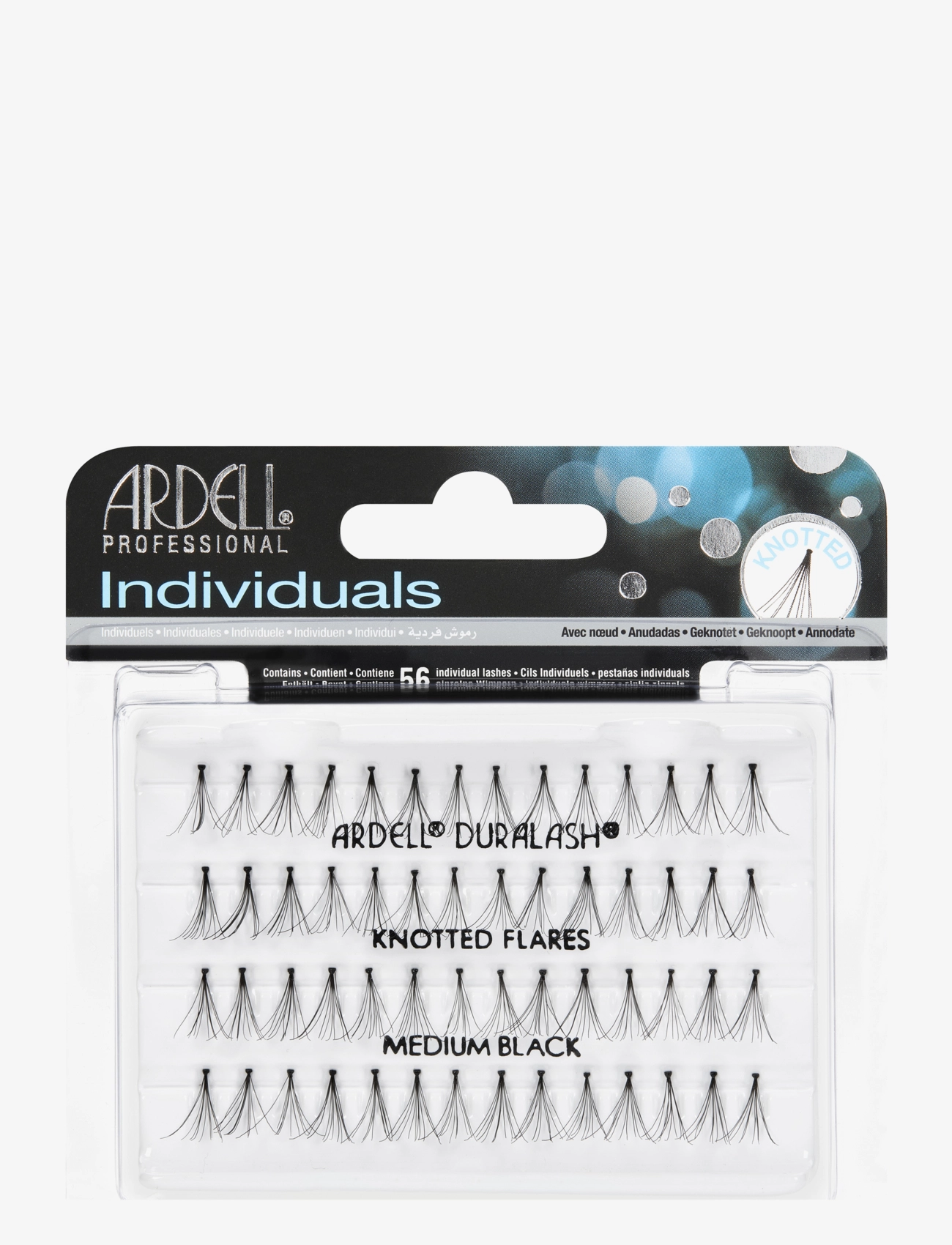 Ardell Individual Knotted Flare Medium, Vippe, Sort, Str: ONE SIZE