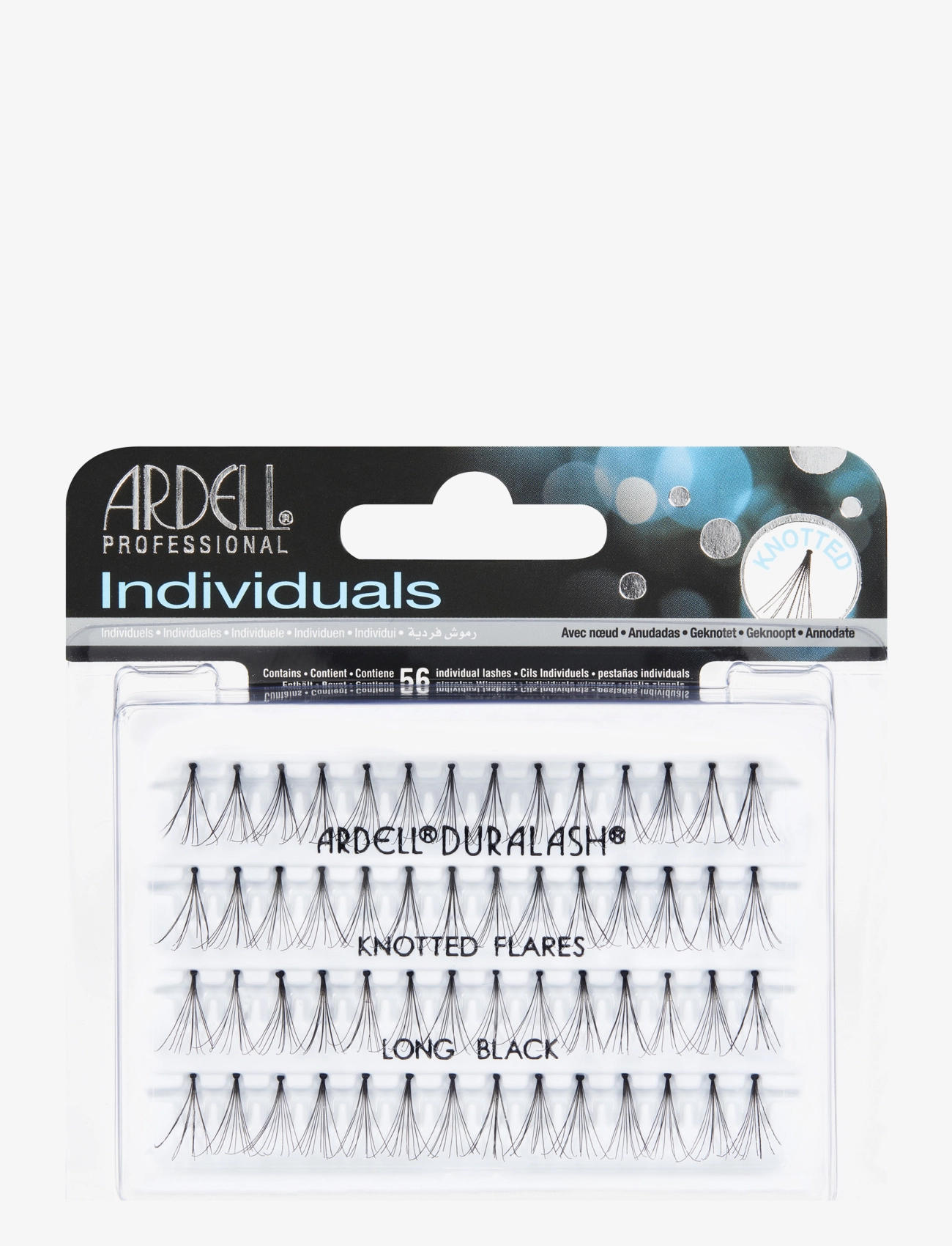 Ardell Individual Knotted Flare Long, Vippe, Sort, Str: ONE SIZE
