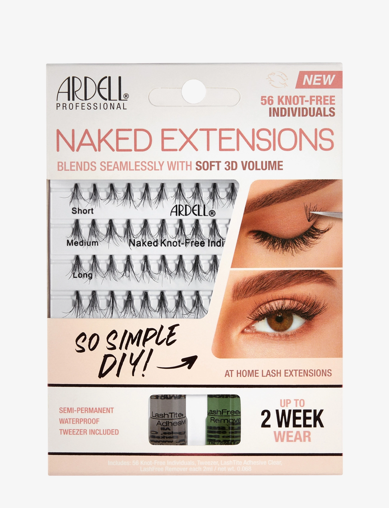 Ardell Naked Lashes Diy Eyelash Extensions, Vippe, Sort, Str: ONE SIZE