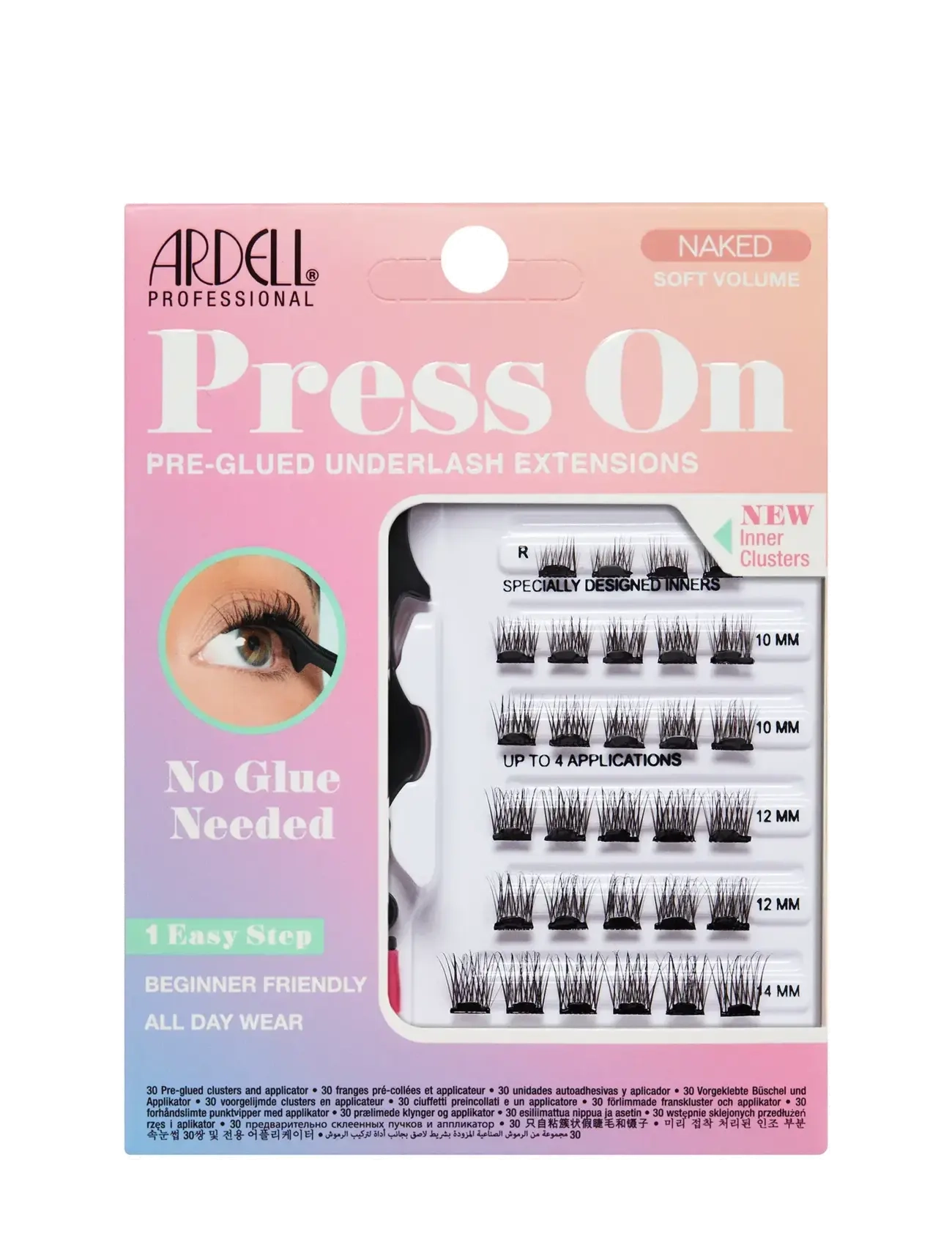 Ardell Naked Press On Underlash Extensions Soft Volume, Vippe, Sort, Str: ONE SIZE