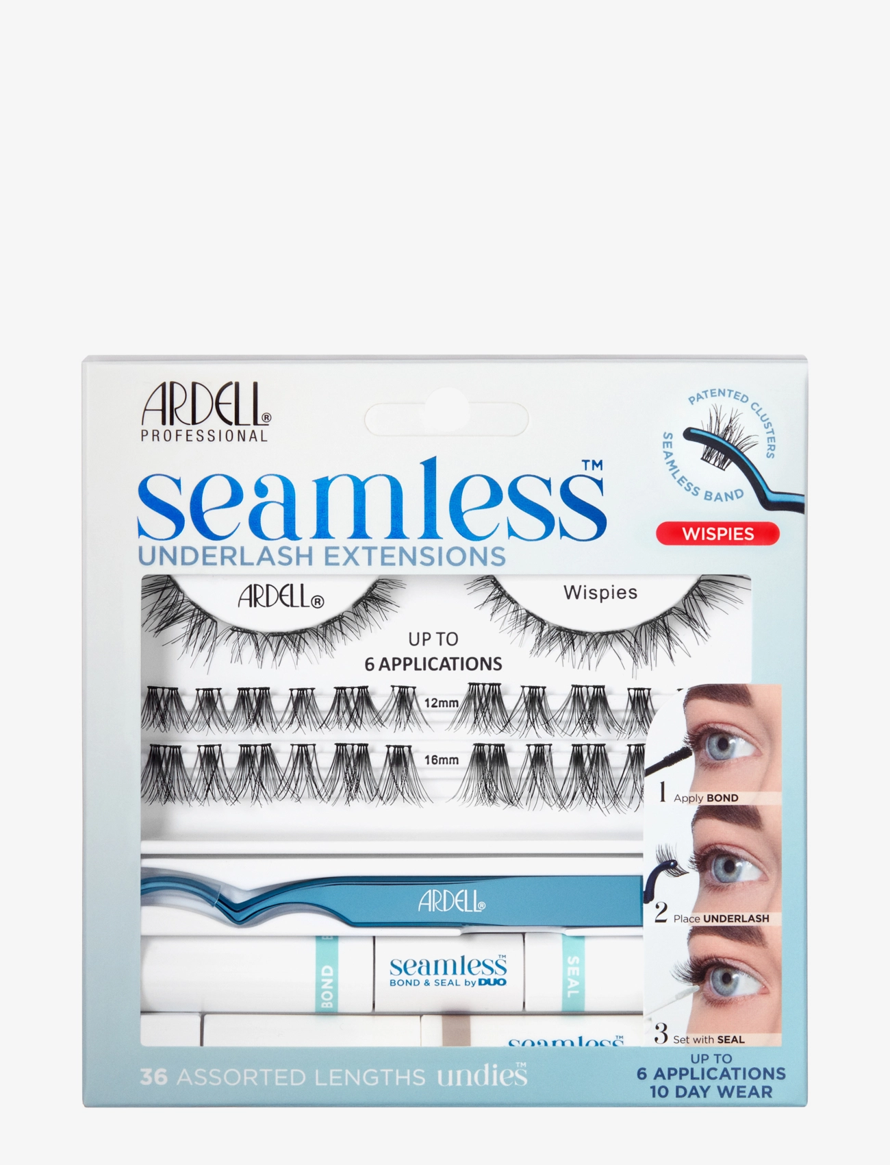 Ardell Seamless Extensions Kit Wispies - Lösögonfransar - BLACK / black