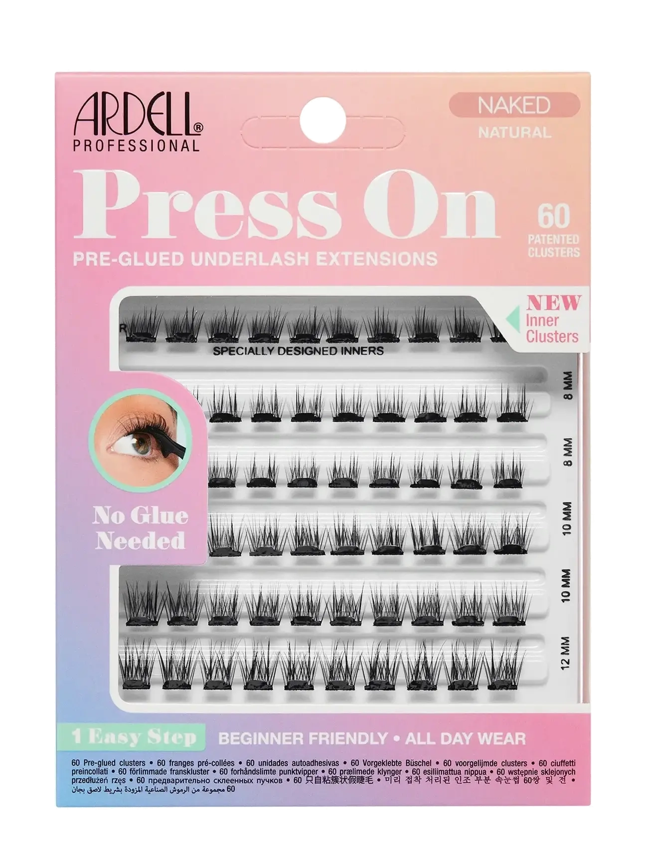 Ardell Press On Naked Natural Multipack - Lösögonfransar - BLACK / black