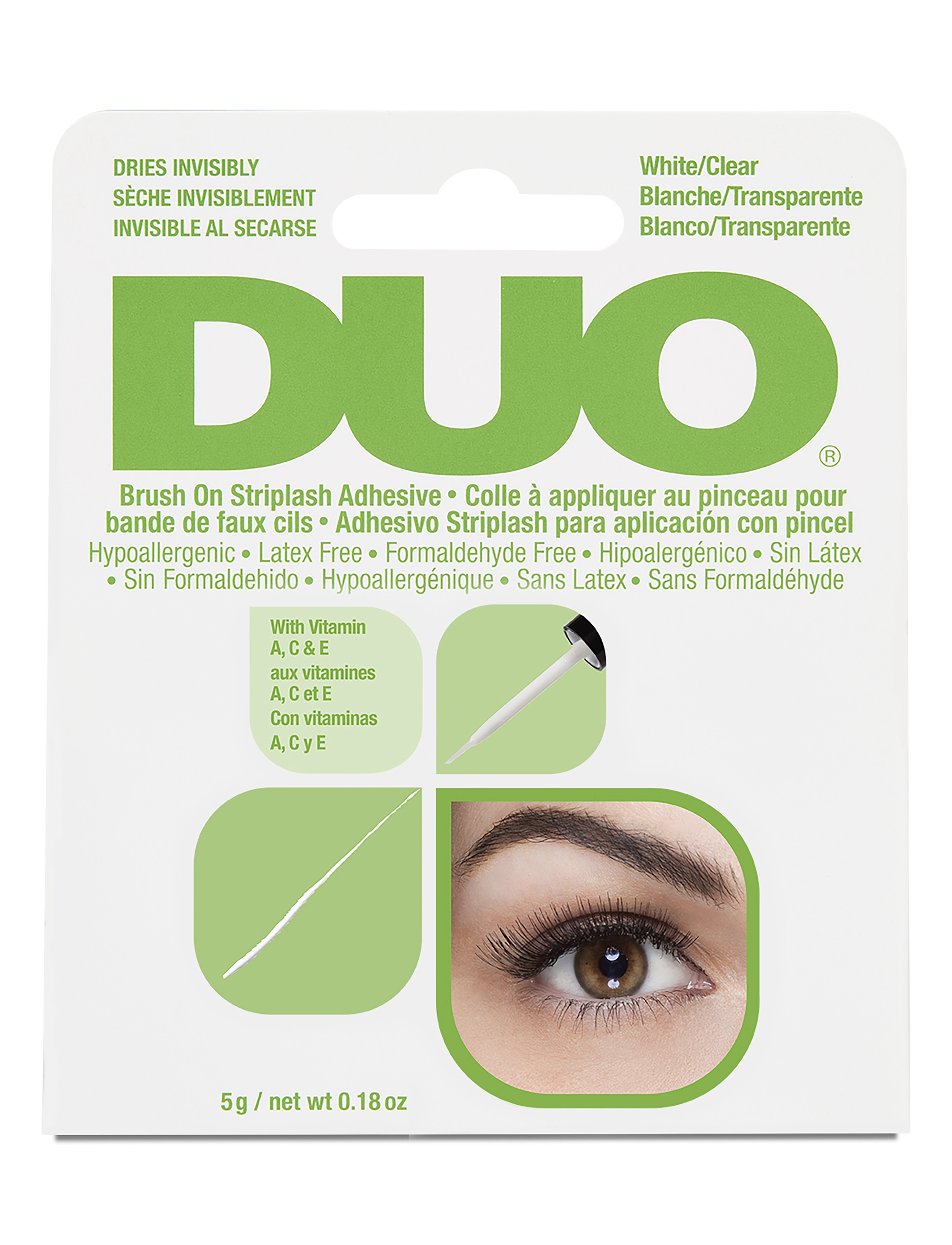 Ardell Duo Brush On Adhesive Clear, Vippe, Nude, Str: 5 g