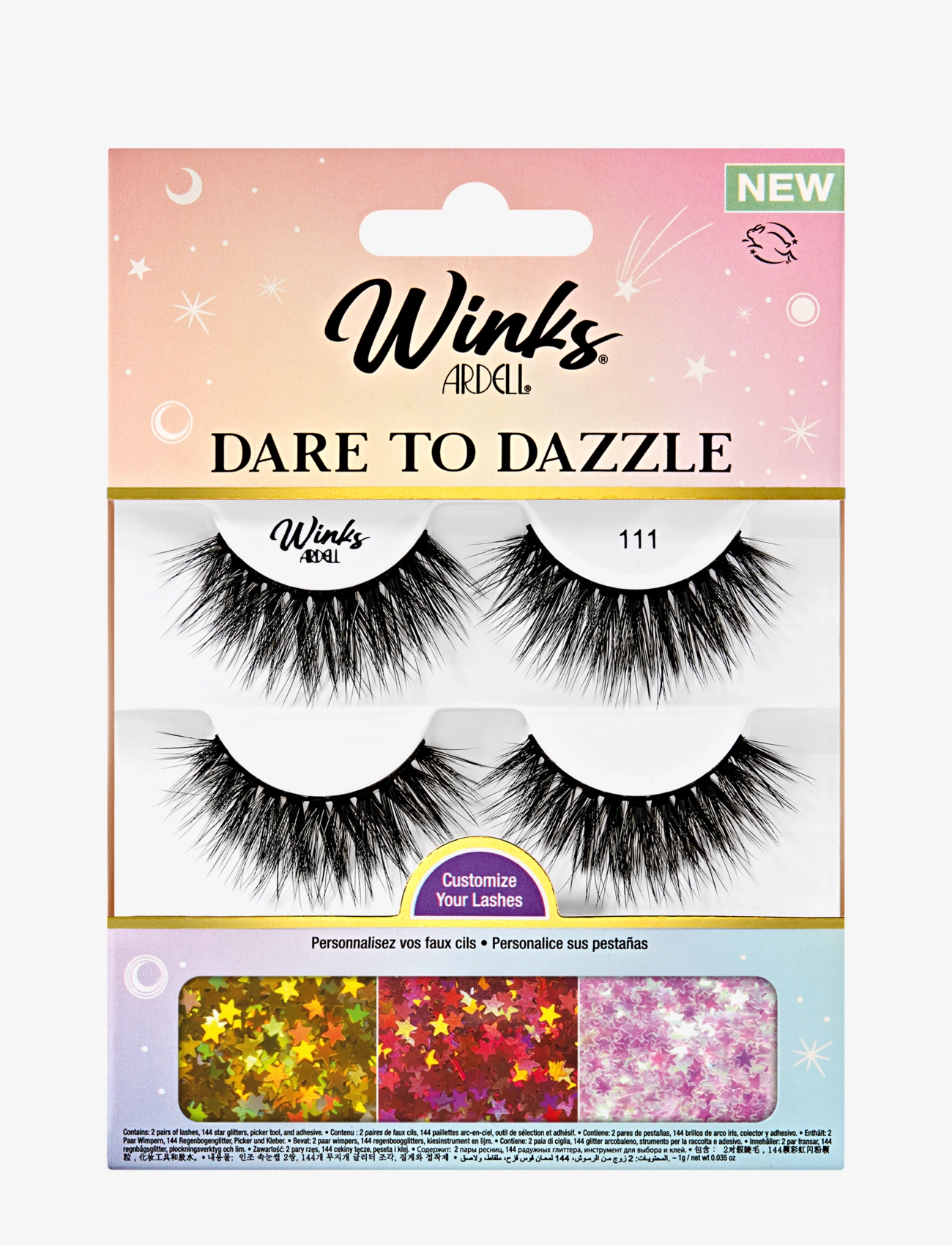 Ardell Winks Dare To Dazzle 111 Stars, One Size, Black, Øjne > Vipper, Dame