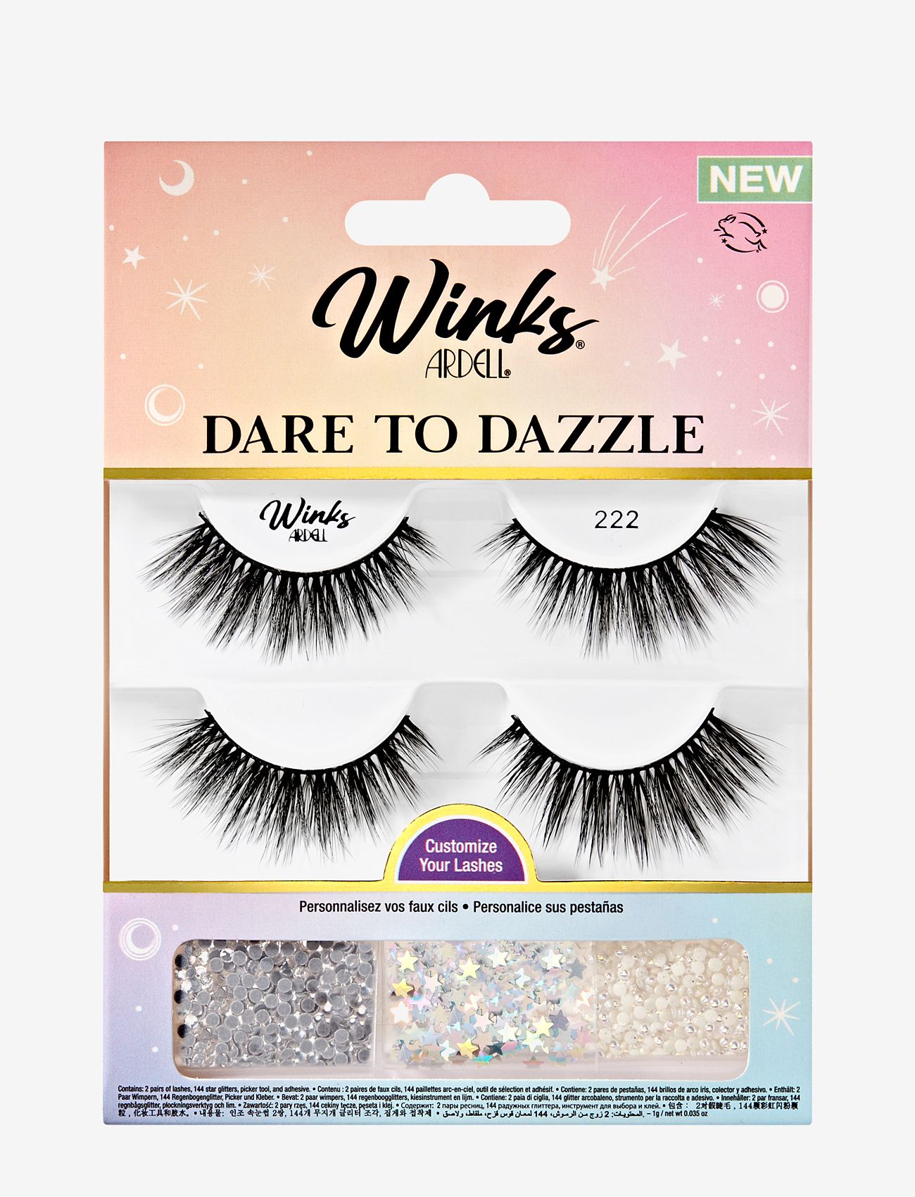 Ardell - Winks Dare to Dazzle 222 Diamonds & Pearls - makeup - black - 0