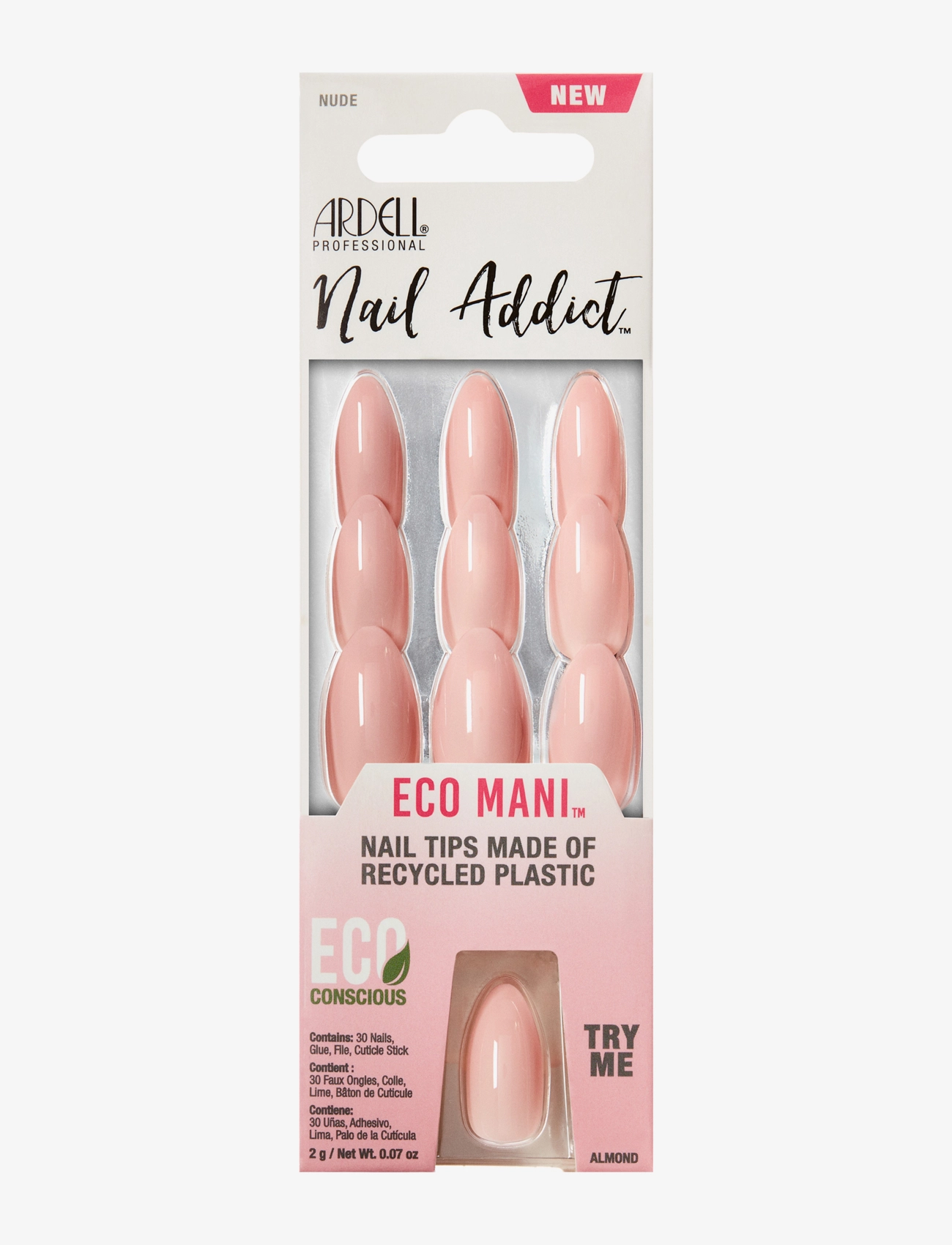 Ardell Nail Addict Eco Mani Nude - Press-on-negle - MANI NUDE / beige