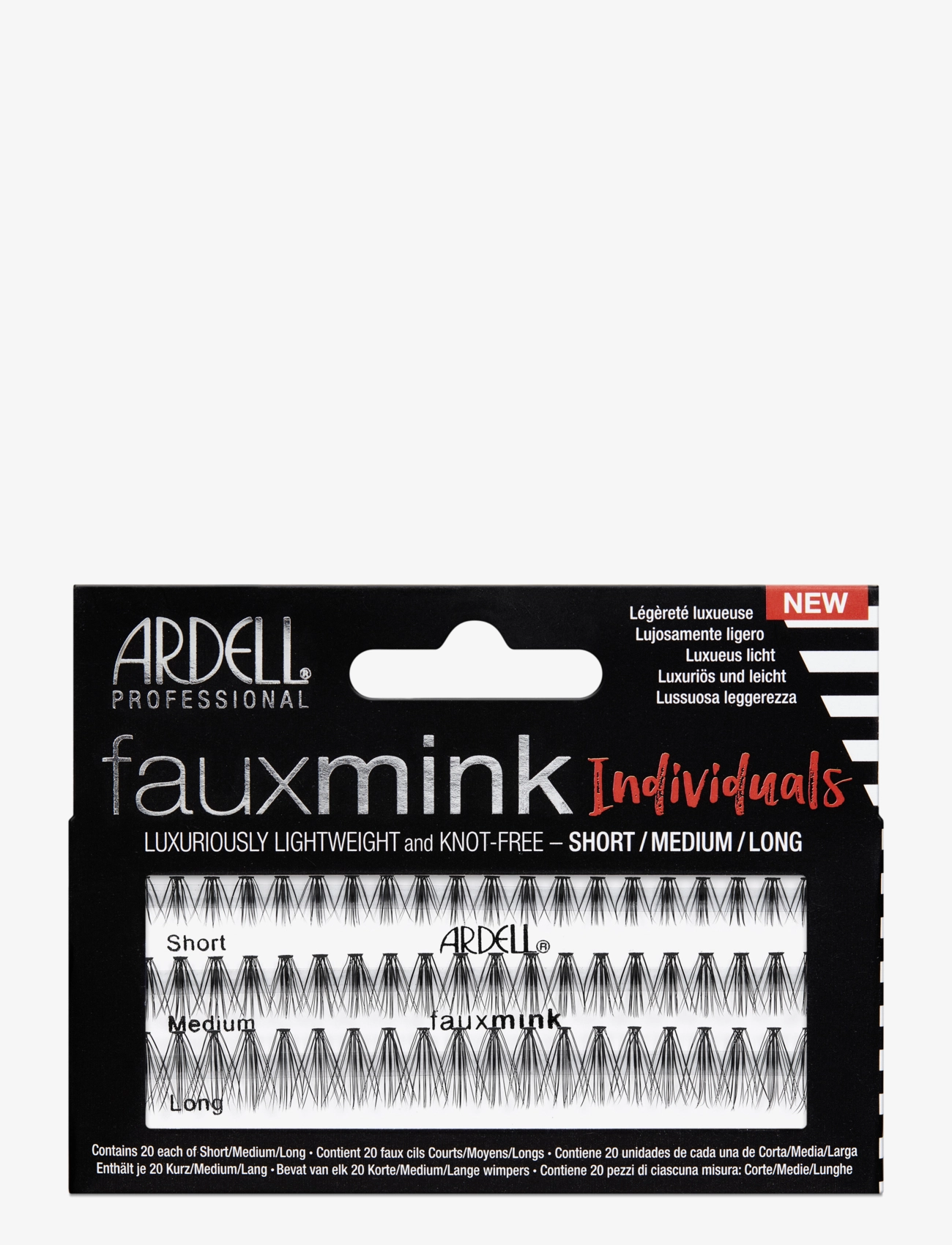 Ardell Faux Mink Individual Combo Pack, Vippe, Sort, Str: ONE SIZE