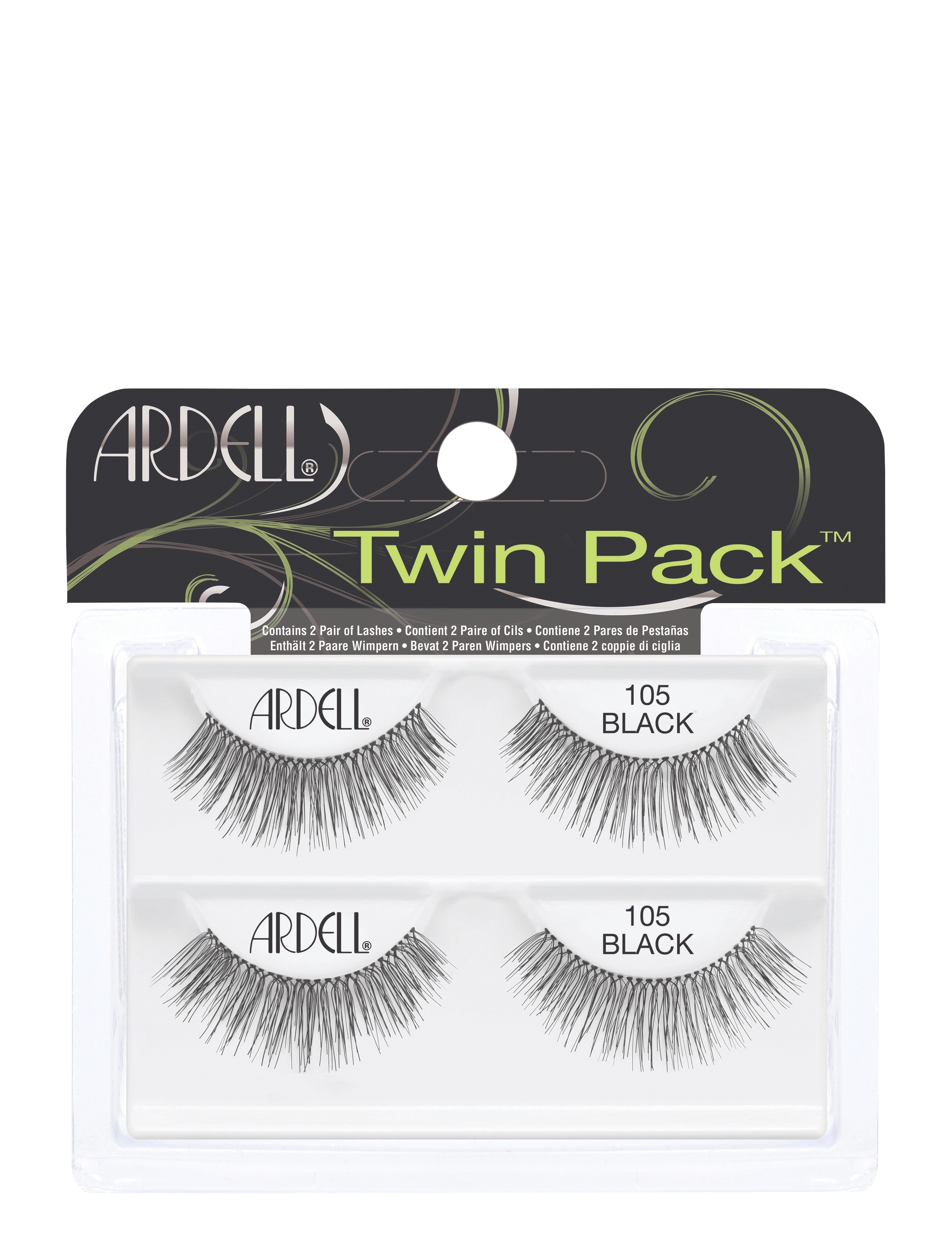 Ardell Lash 105 Twin Pack, Vippe, Sort, Str: ONE SIZE
