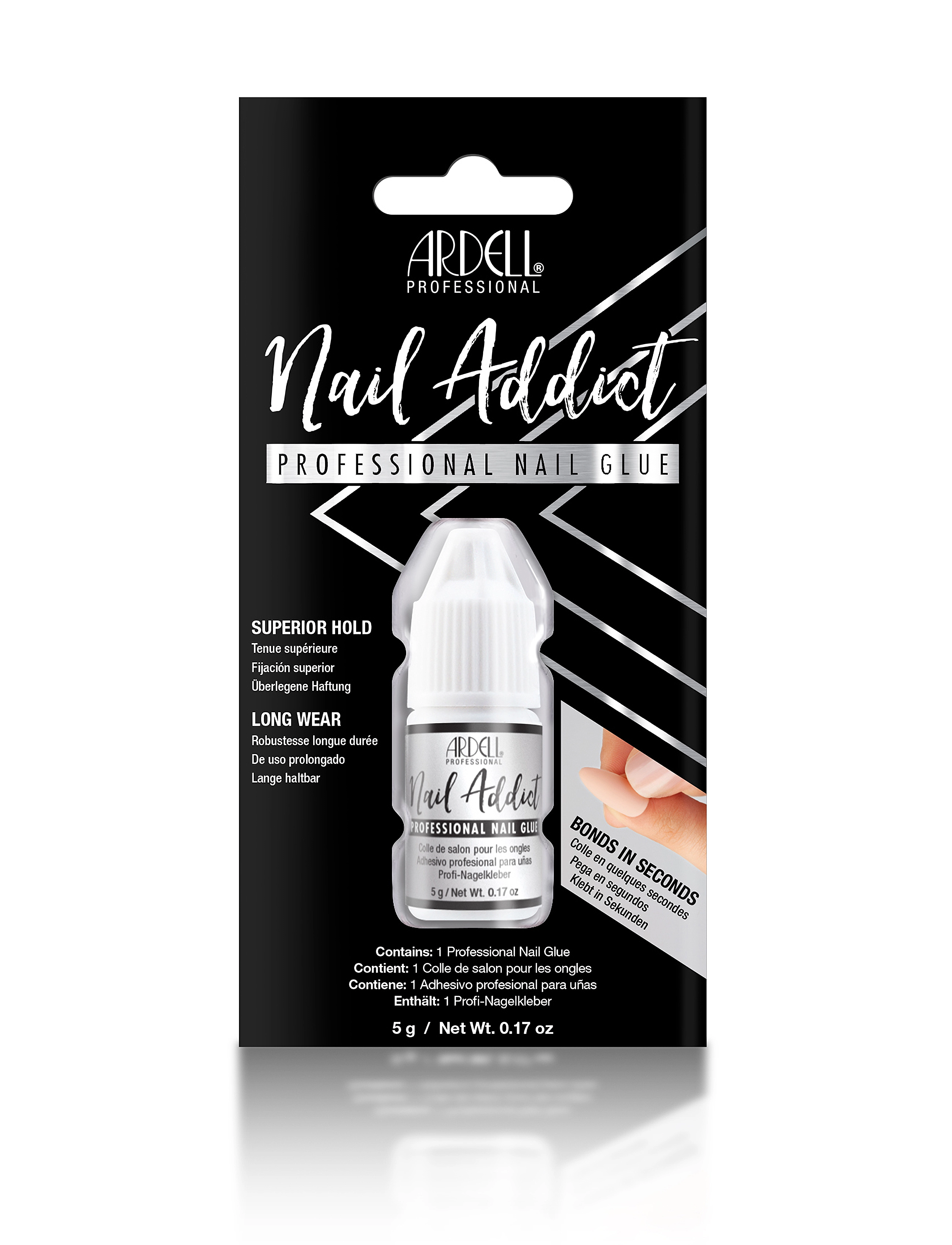 Ardell Nail Addict Professional Nail Glue, Fake Nails, Sort, Str: 5 g