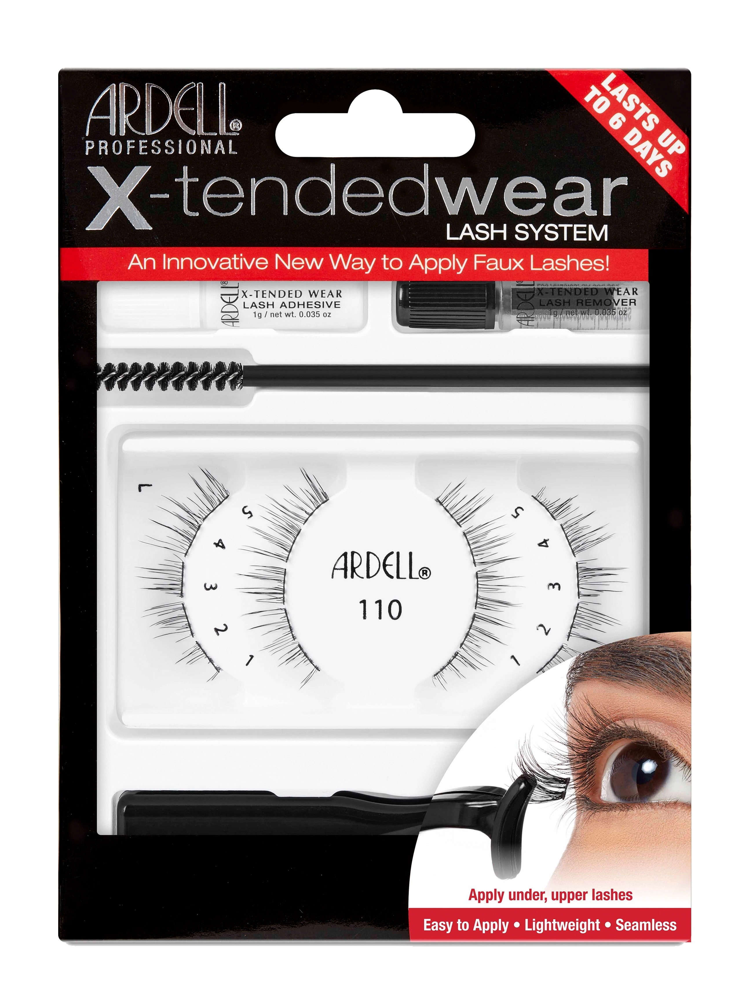 Ardell X-Tended Wear 110, One Size, Black, Øjne > Vipper, Dame