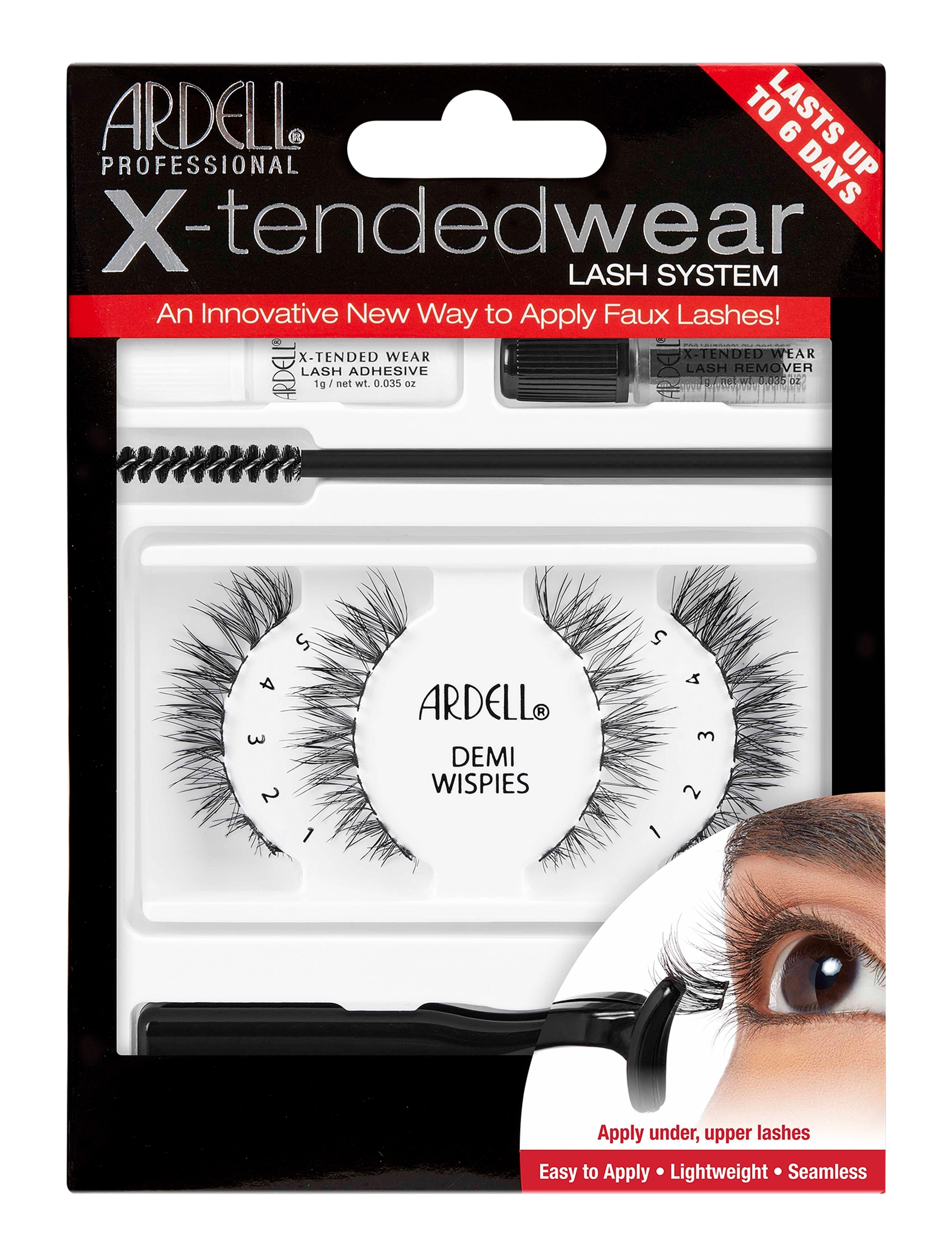 Ardell X-Tended Wear Demi Wispies, Vippe, Sort, Str: ONE SIZE
