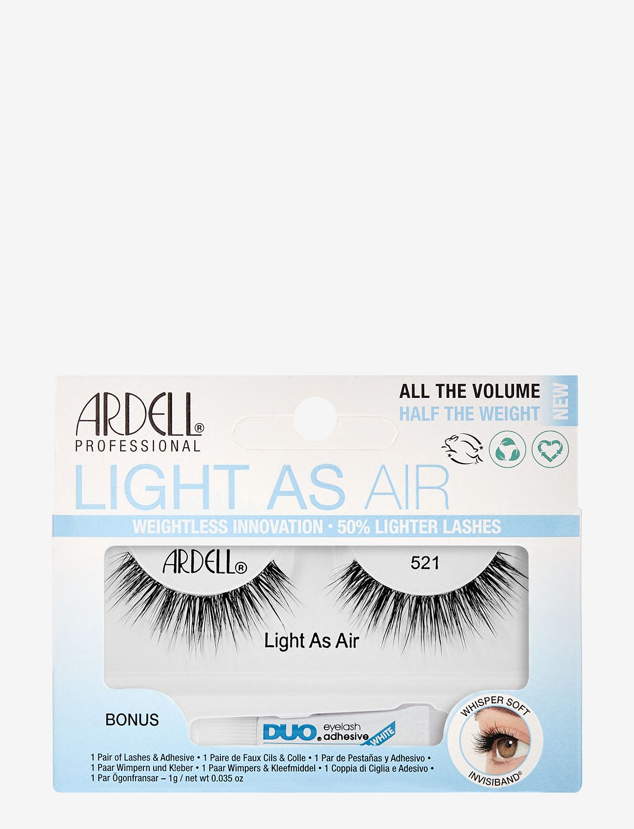 Ardell - Light As Air Lash 521 - festkläder till outletpriser - black - 0