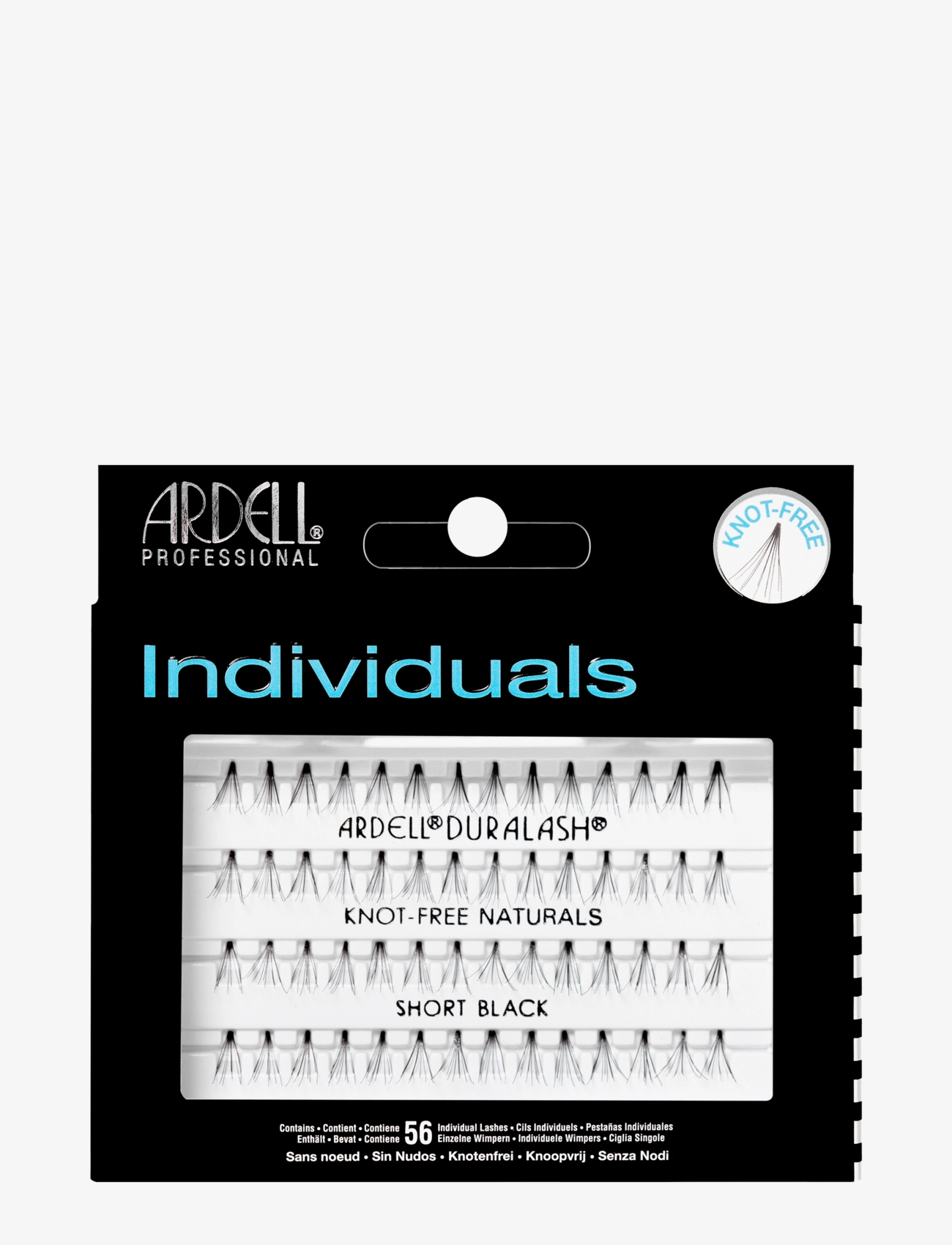 Ardell Individual Knot-Free Short, Vippe, Sort, Str: ONE SIZE