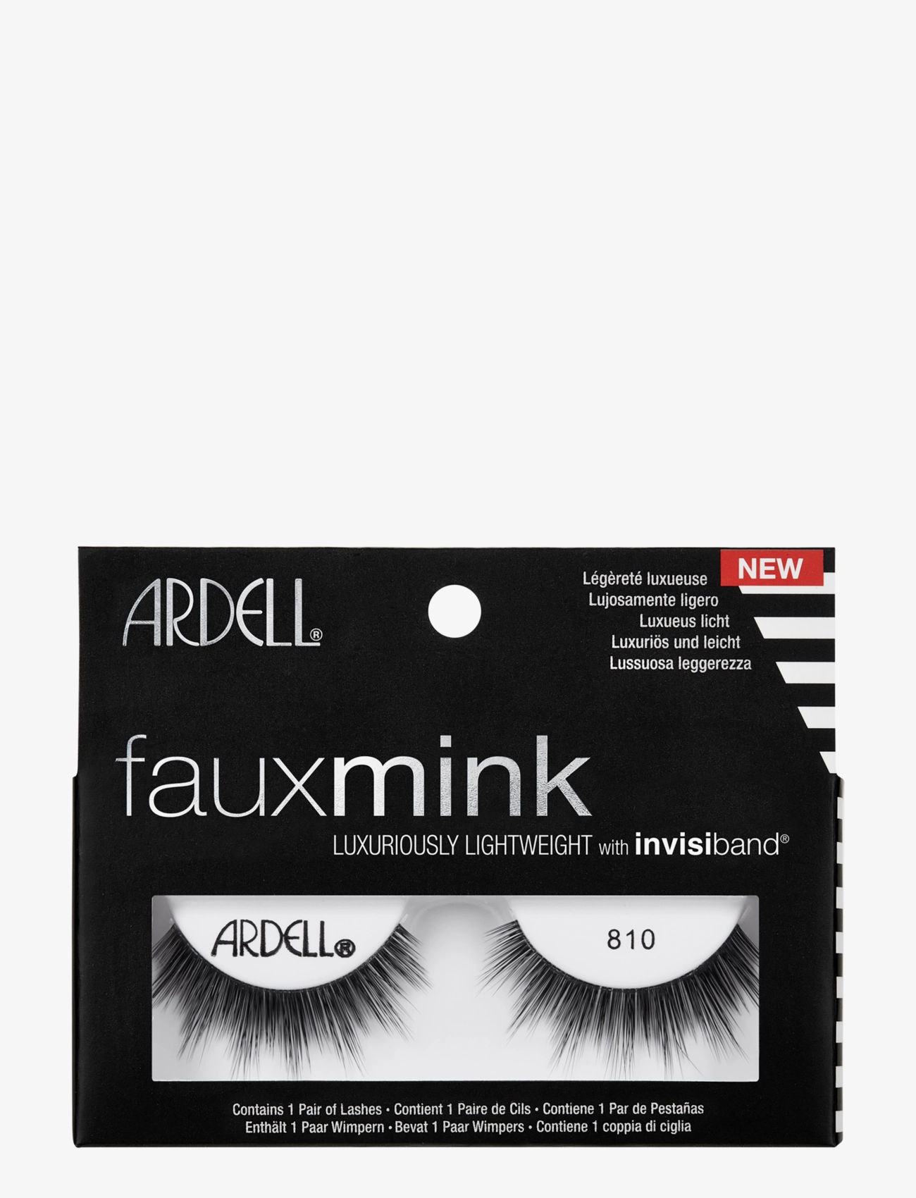 Ardell Faux Mink 810 Strip Lash, Vippe, Sort, Str: ONE SIZE