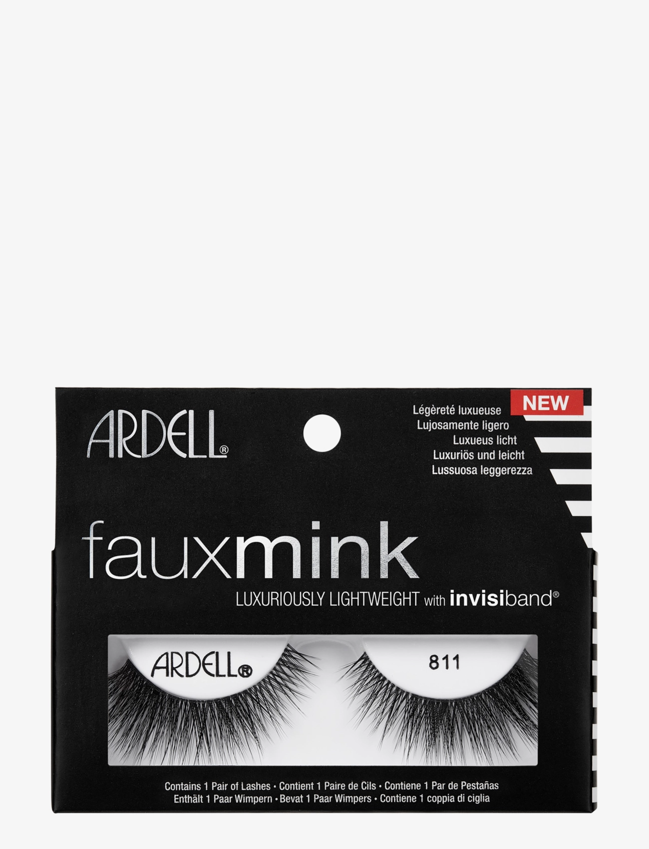 Ardell Faux Mink 811 Strip Lash, Vippe, Sort, Str: ONE SIZE