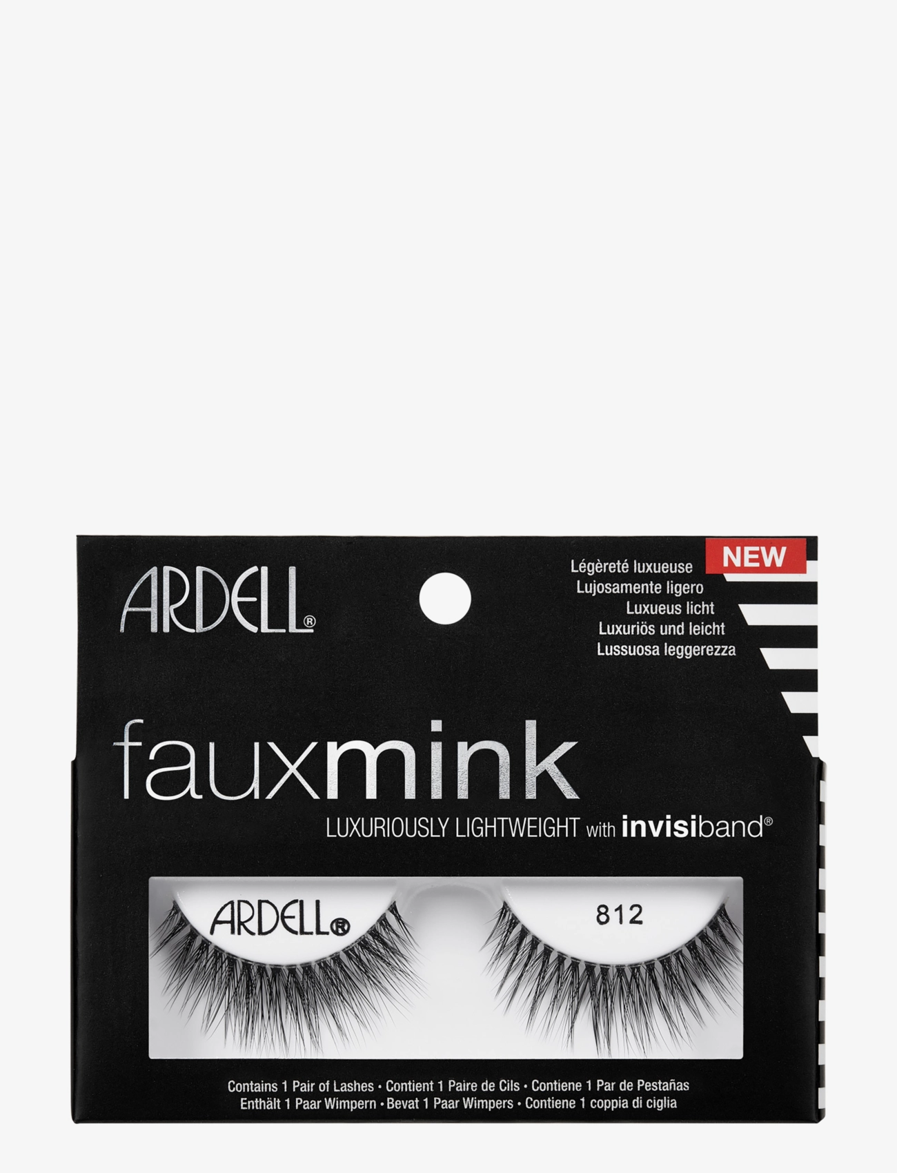 Ardell Faux Mink 812 Strip Lash, Vippe, Sort, Str: ONE SIZE