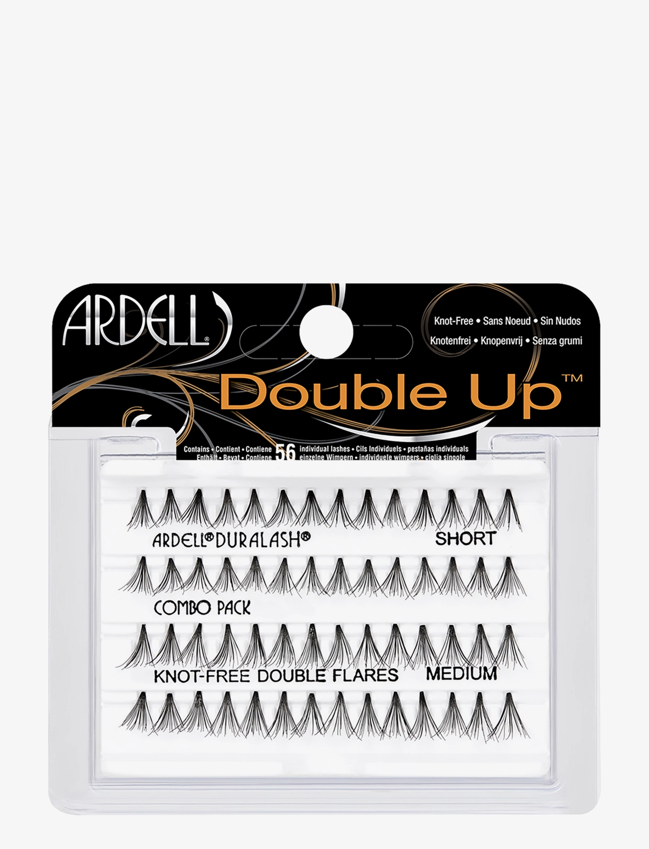 Ardell Double Individual Knot-Free Combo Pack, Vippe, Sort, Str: ONE SIZE