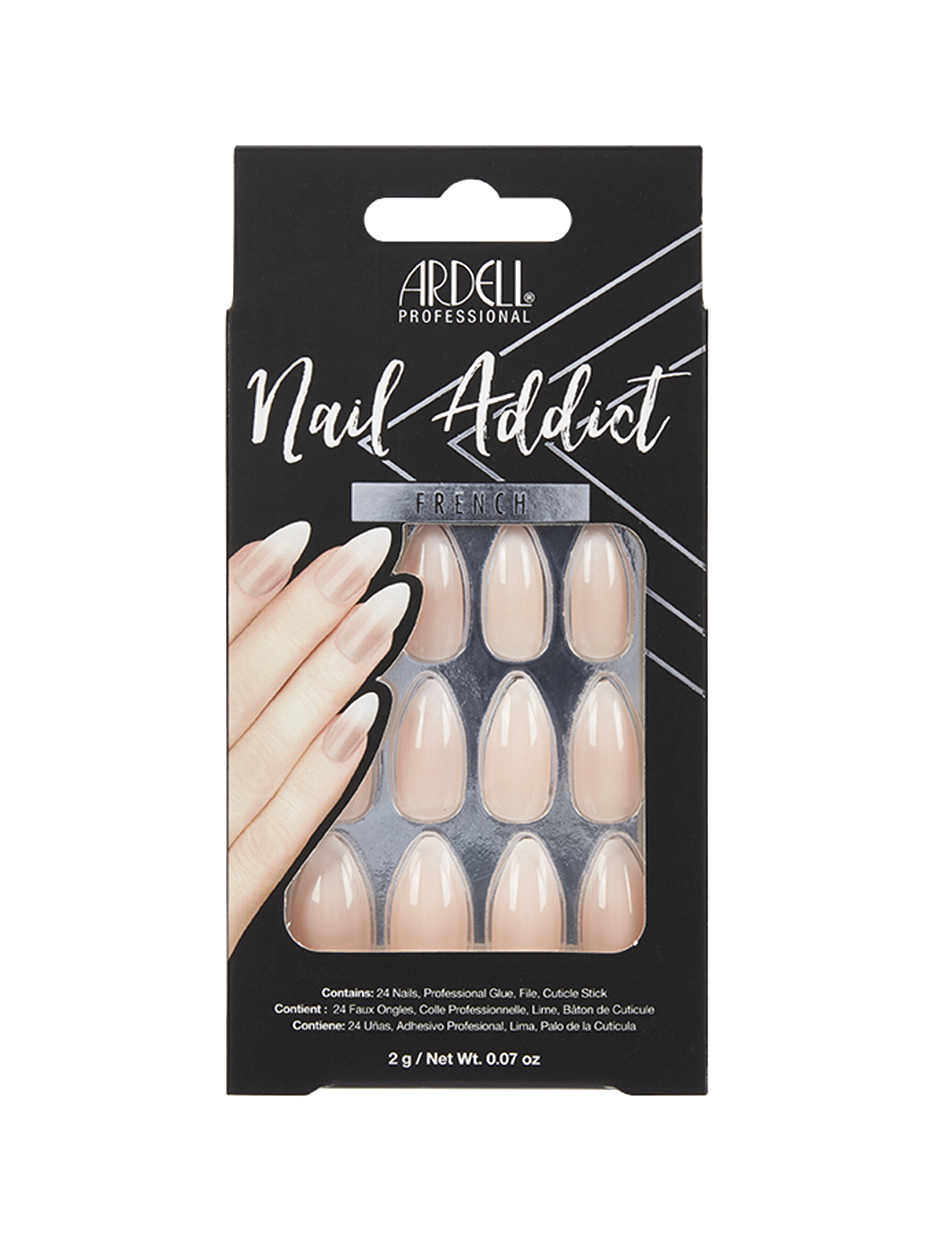 Ardell Nail Addict Ombre French, Fake Nails, Creme, Str: ONE SIZE