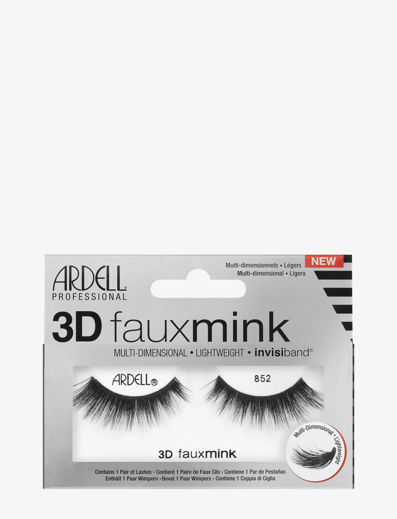 Ardell 3D Faux Mink 852, Vippe, Sort, Str: ONE SIZE