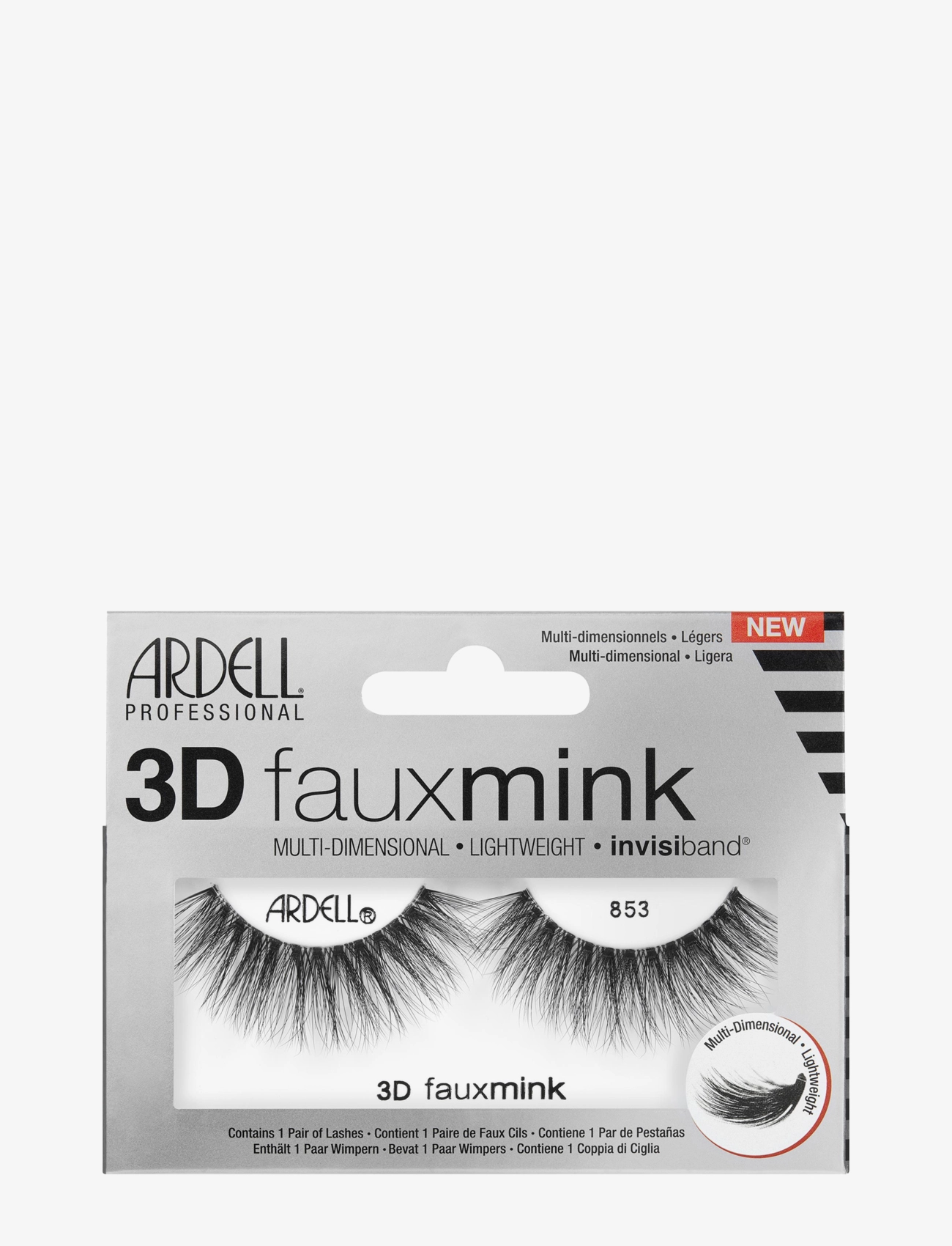 Ardell 3D Faux Mink 853, Vippe, Sort, Str: ONE SIZE