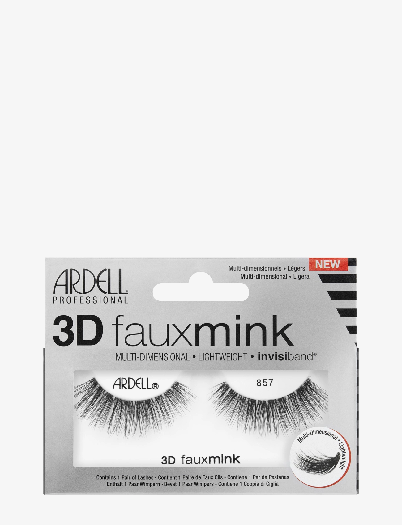 Ardell 3D Faux Mink 857, Vippe, Sort, Str: ONE SIZE
