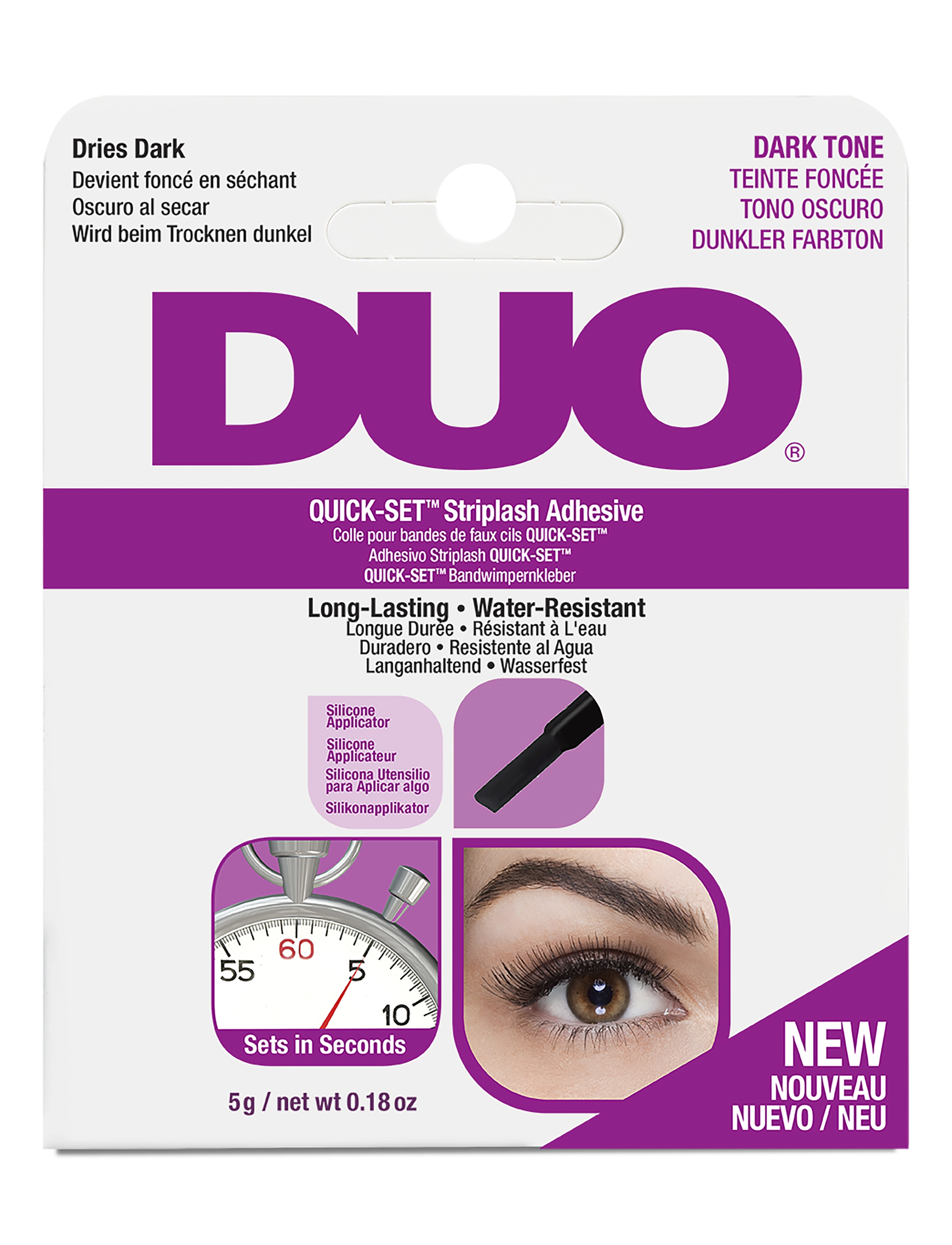 Ardell Duo Quick-Set Brush-On Dark, Vippe, Sort, Str: 5 g