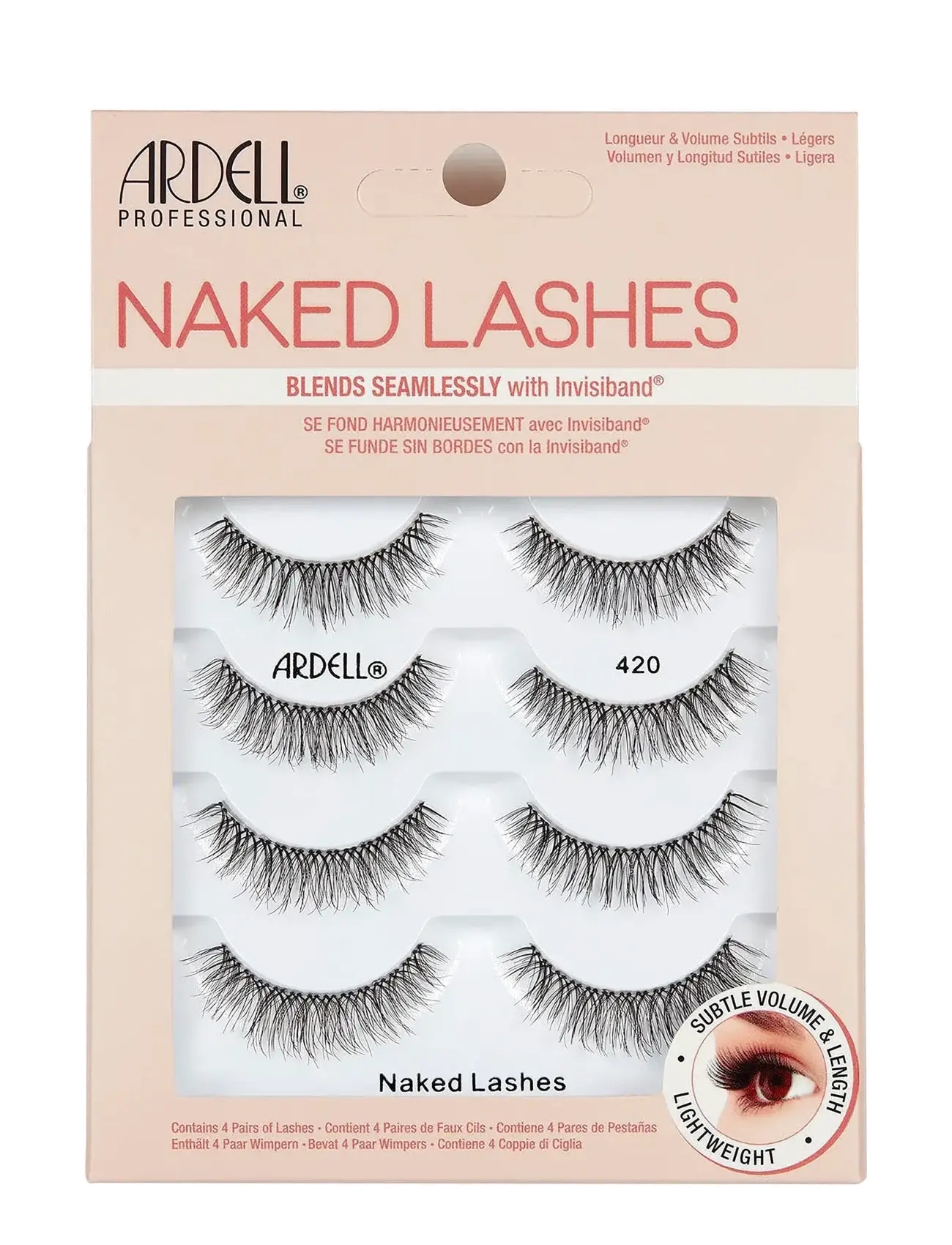 Ardell Naked Lashes 420 Multipack, Vippe, Sort, Str: ONE SIZE