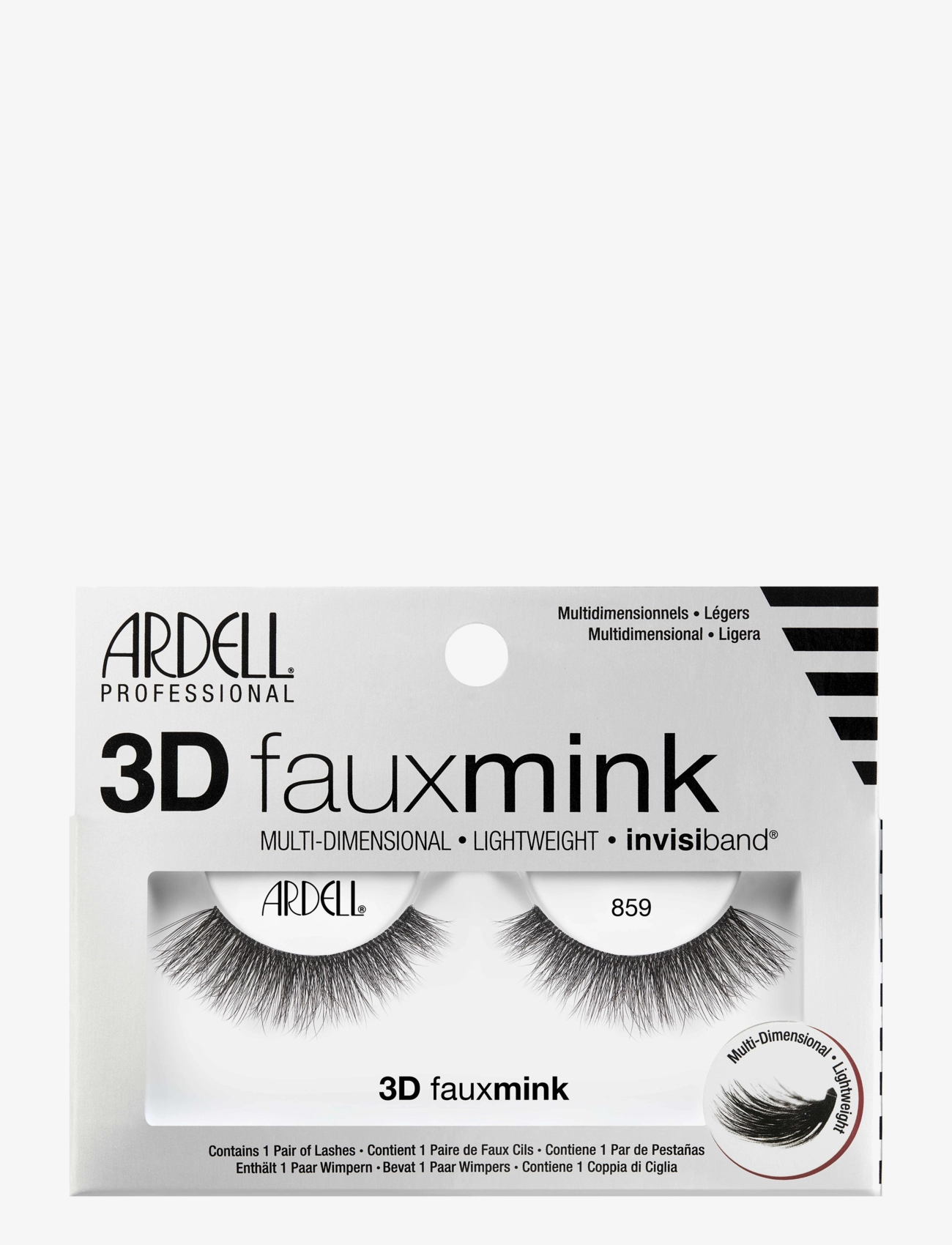 Ardell 3D Faux Mink 859, Vippe, Sort, Str: ONE SIZE