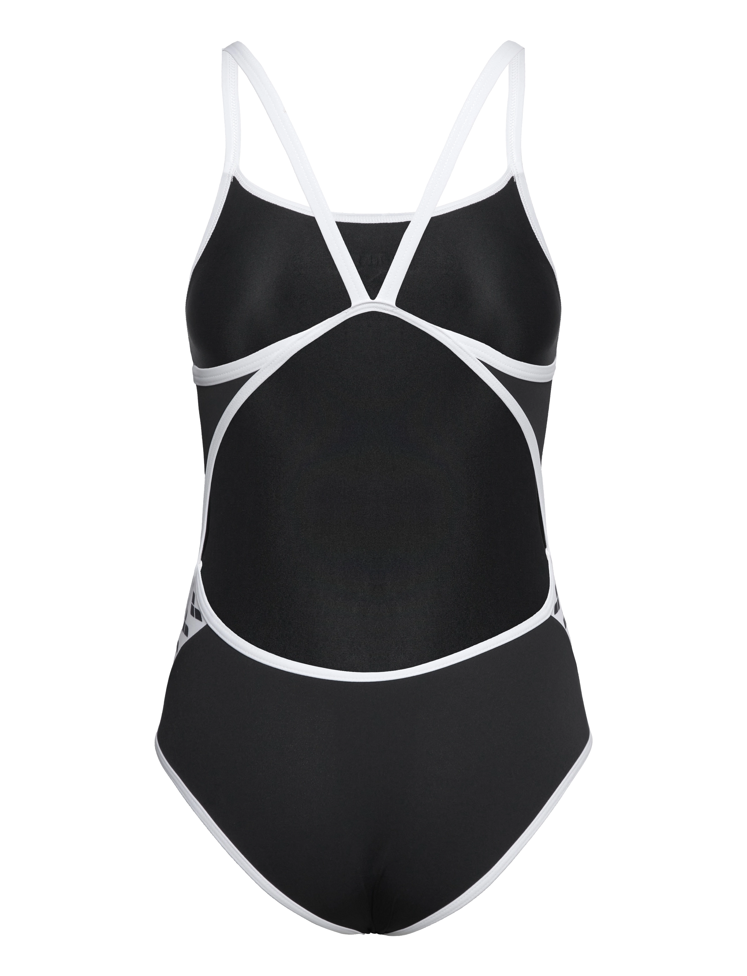 Arena - W TEAM STRIPE SUPER FLY BACK ONE PIECE - black-white - 1